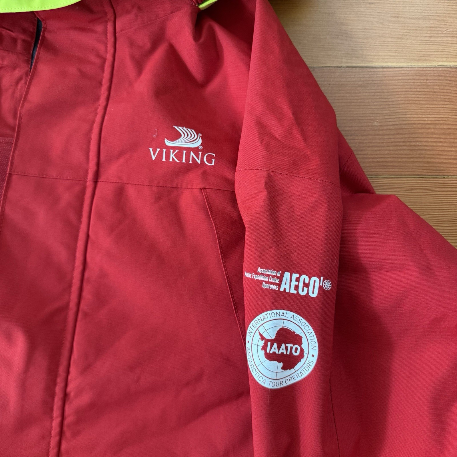 Helly Hansen Ægir Race 2.0 Sailing Jacket Viking Cruises AECO IAATO Sz S Red