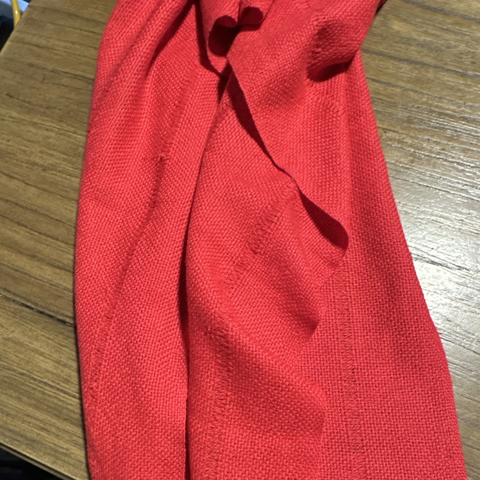 The Crock of Gold Red Cashmere Woven Fringe Solid Women’s Rectangle Scarf