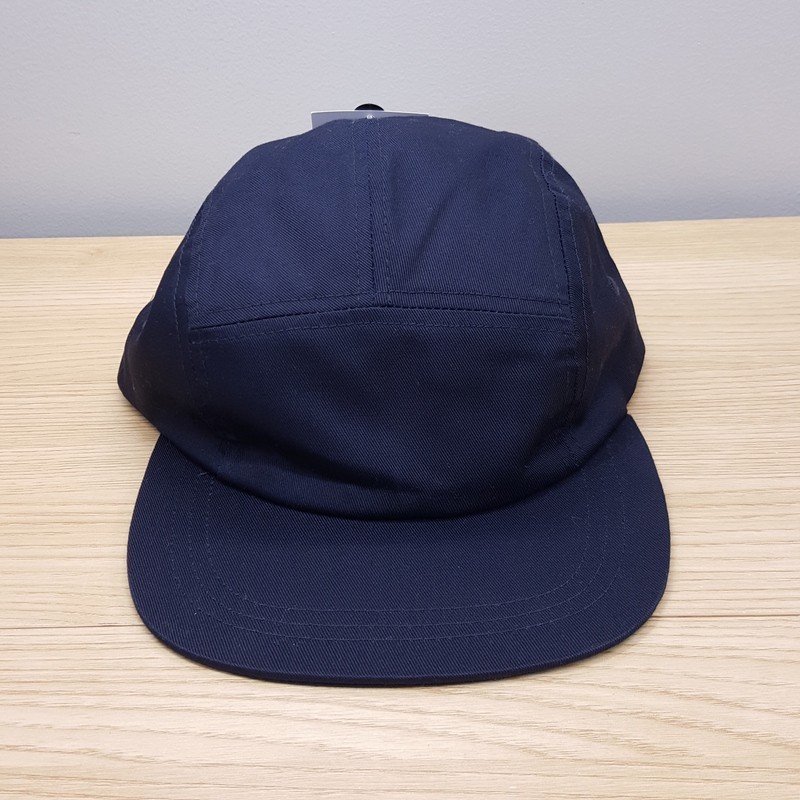 SUN + STONE Mens Hat Solid Navy Blue 5 Panel One Size