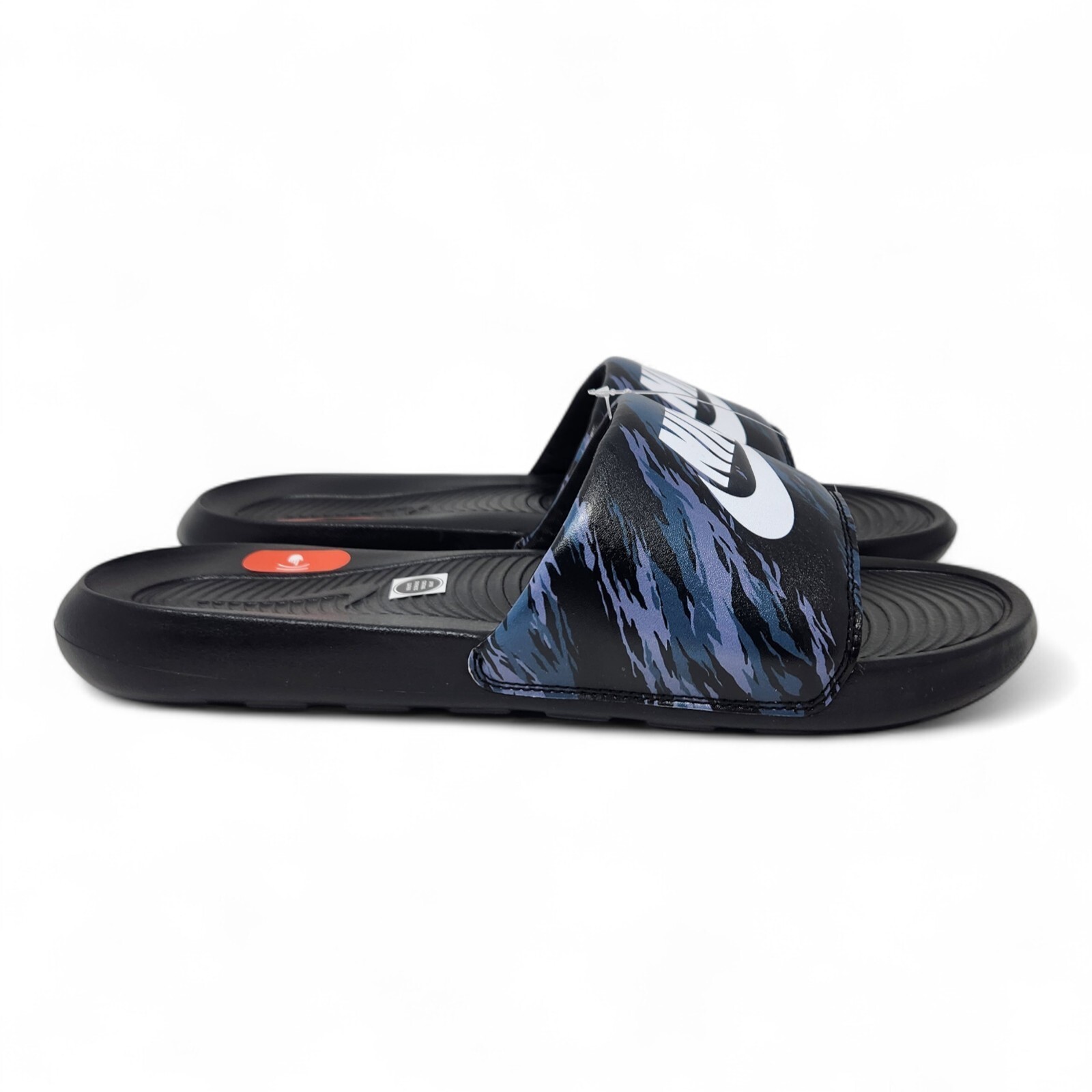 Nike Victori One Athletic Slides Men’s Sizes Black Pure Platinum Off Noir Camo