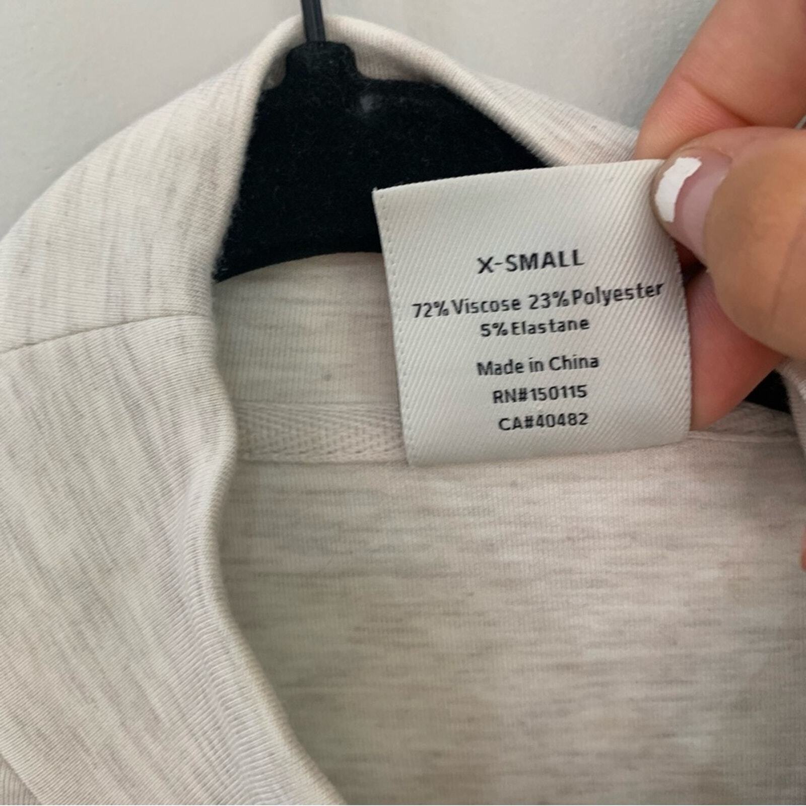 Varley Jacket Bay Sweat Light Doubleface in Light Grey Marl