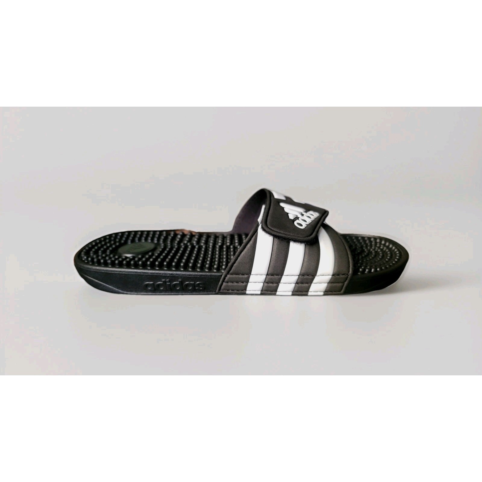 adidas Adissage Men’s Slides – Core Black/Cloud White/Core Black, US 12