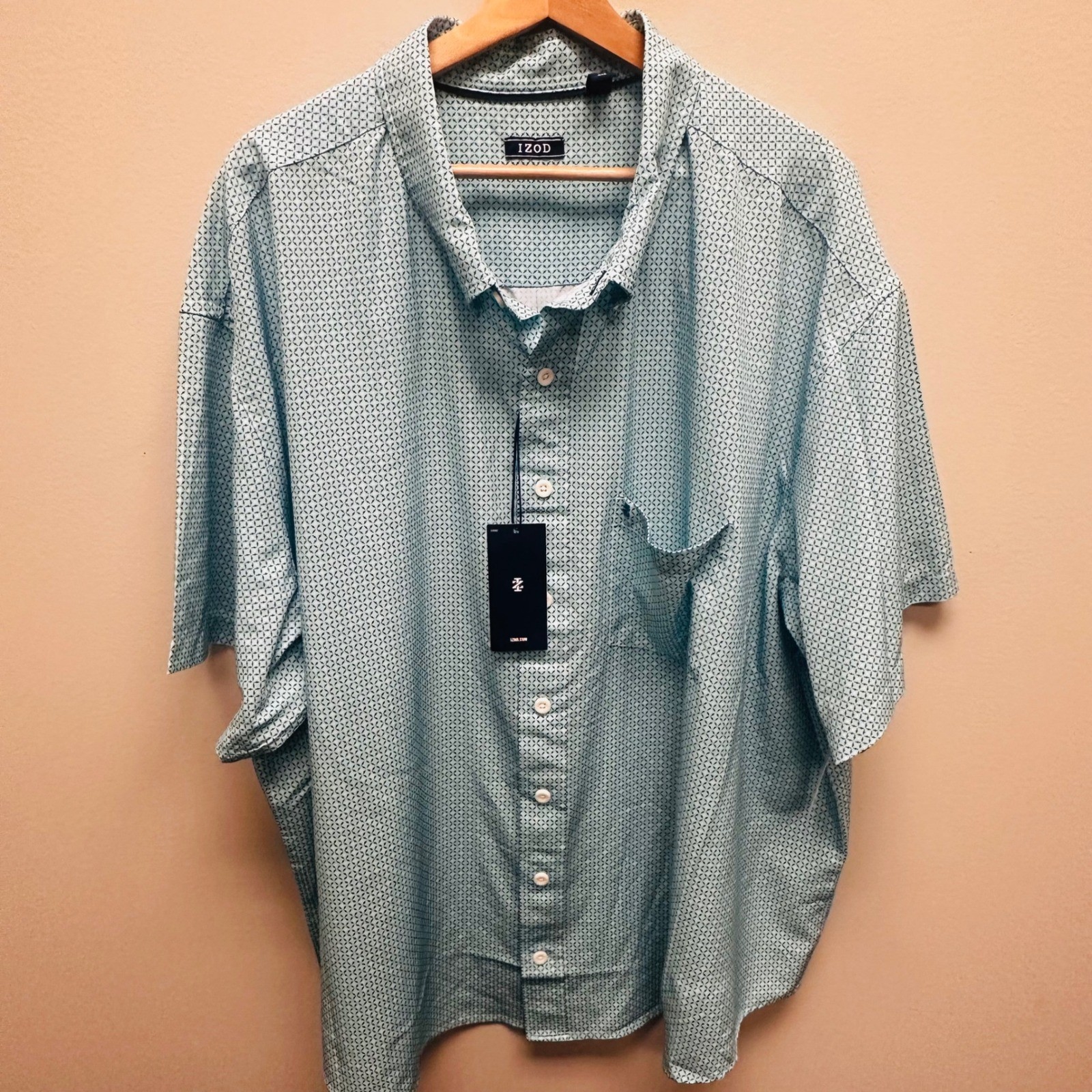 IZOD Breeze Shirt Mens 4XB Atomizer Short Sleeve Button Down Summer NWT $65