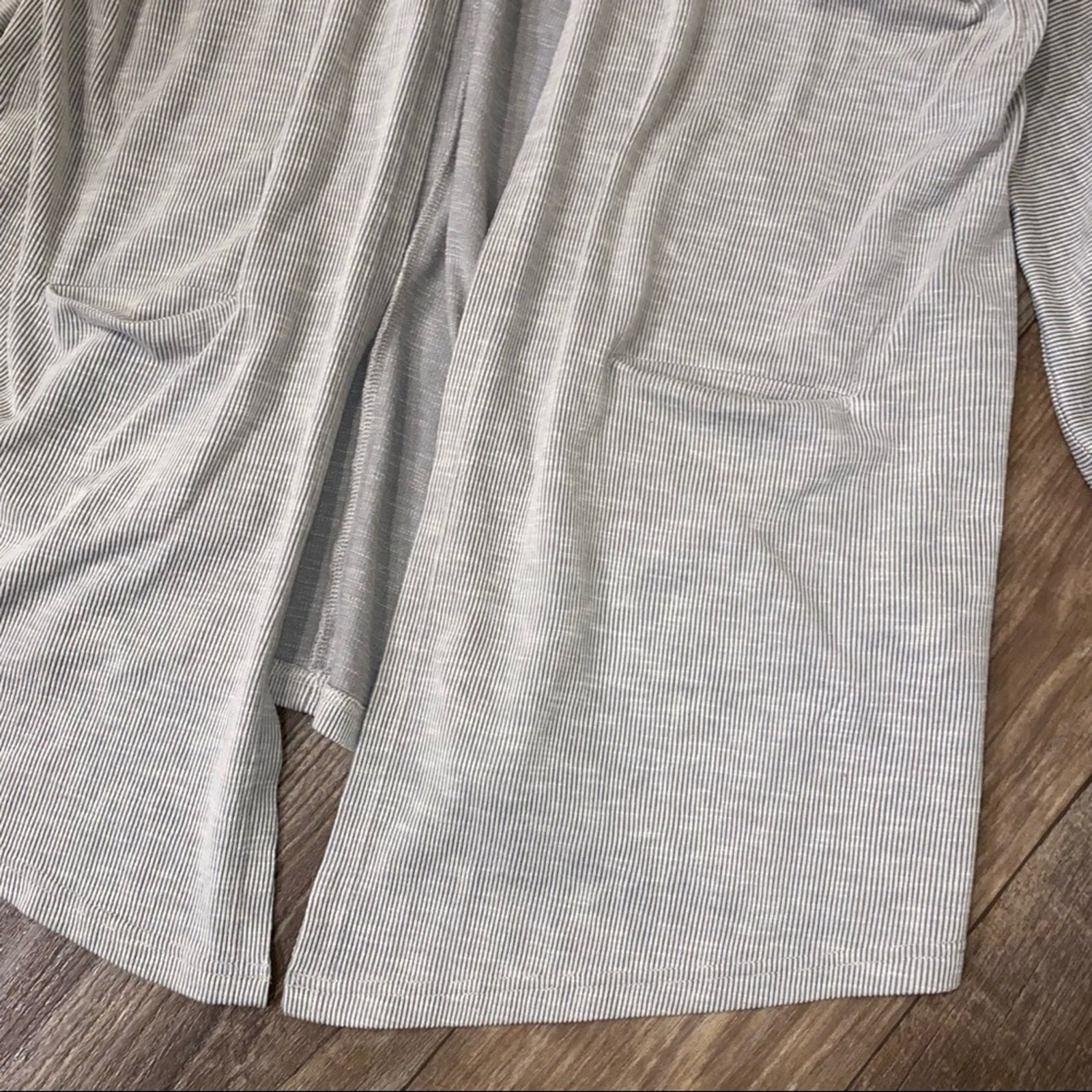 DONNI. Ribbed Lightweight Sweater Cardigan Jacket Coat in Sandwash OSFA