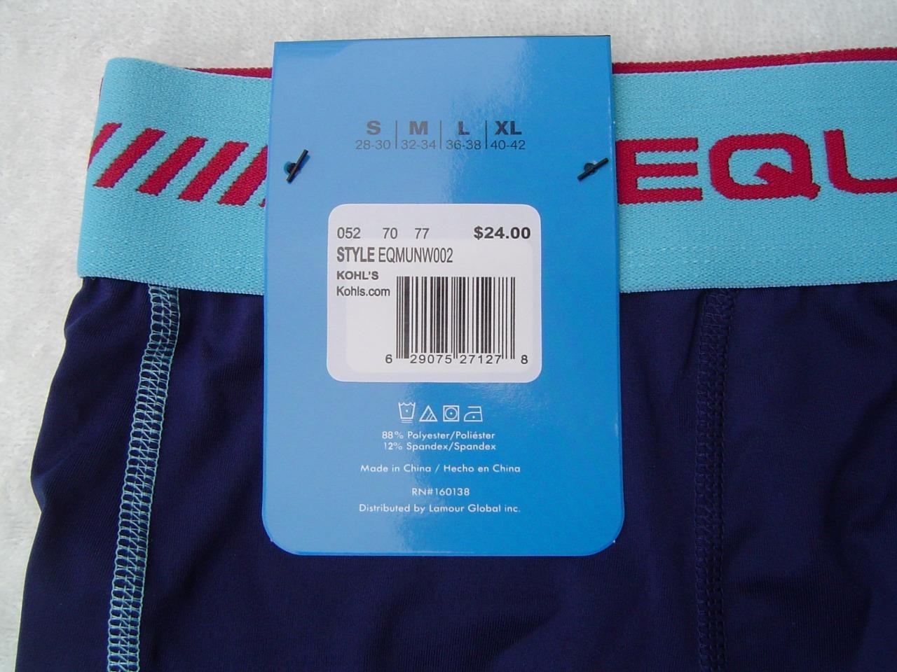 NEW MENS 2 PACK EQUIPO BOXER BRIEFS NAVY/MULTI AND NAVY SIZE SMALL 28-30