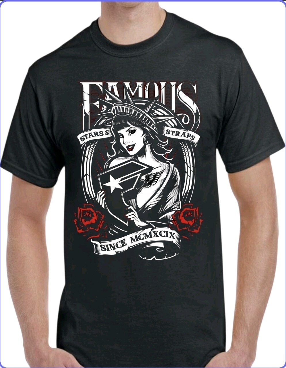 Tattoo Graphic Black Men’s T-Shirt Small To 3X-Large Style #14