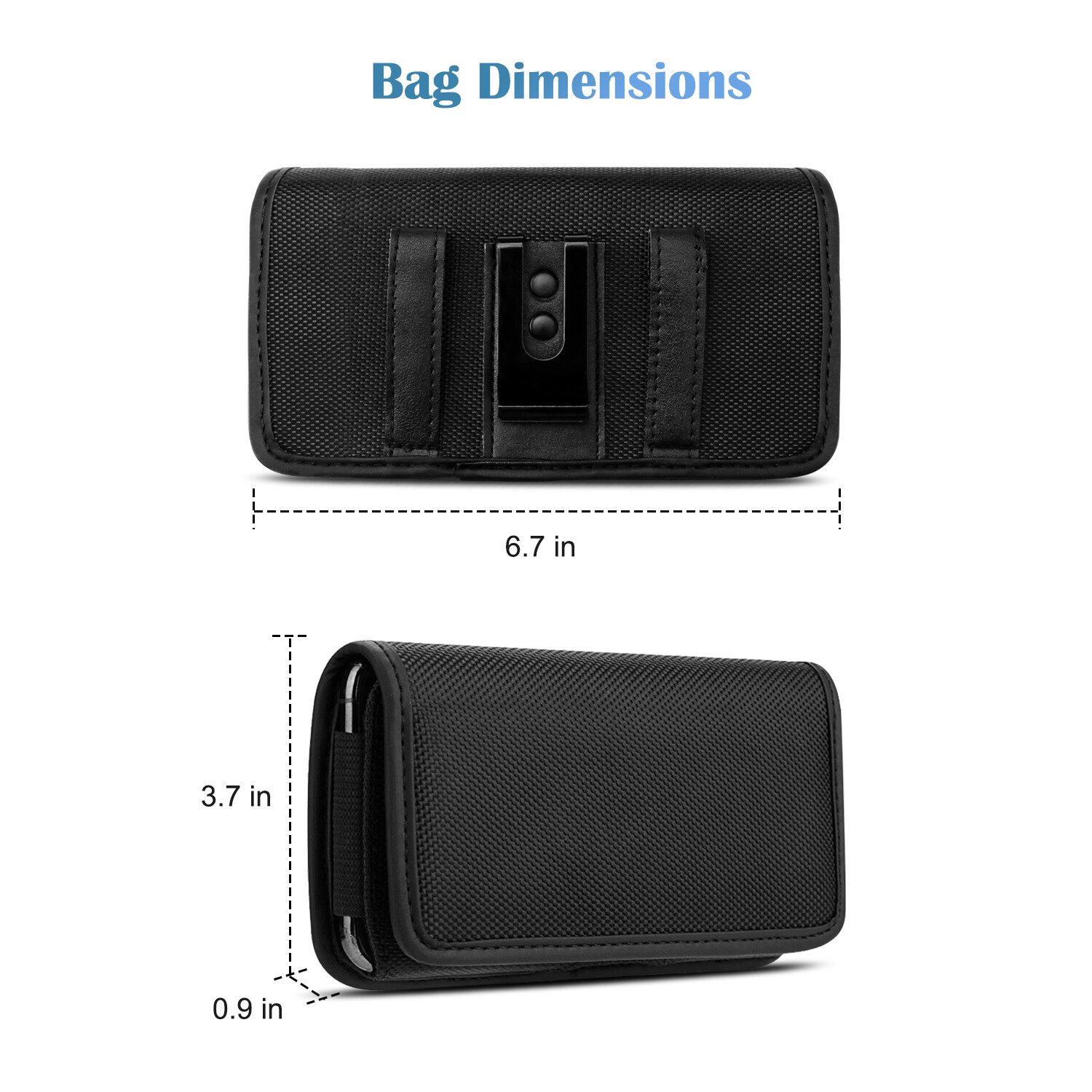 Oxford Cell Phone Waist Belt Clip Holster Loop Bag Pouch Card Holder Case​ Cover