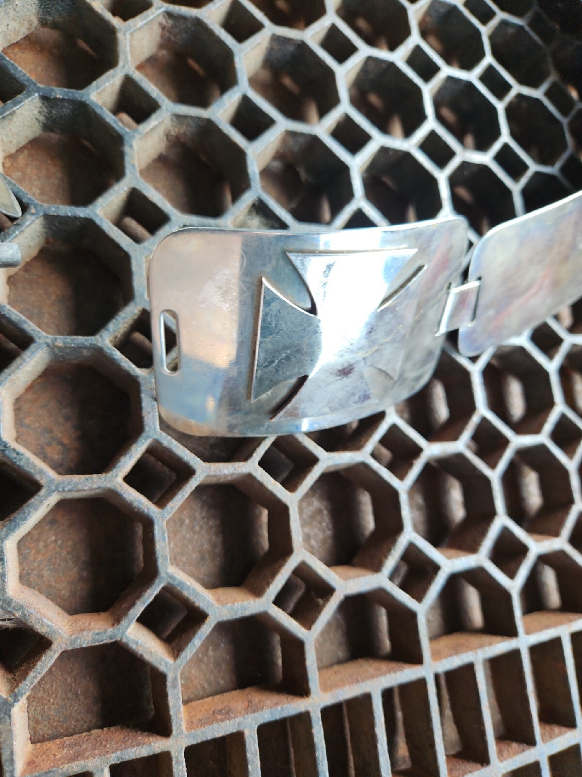 IRON CROSS MOTORCYCLE CHROME STAINLESS STEEL BELT BIKER HARLEY-DAVIDSON RIDER