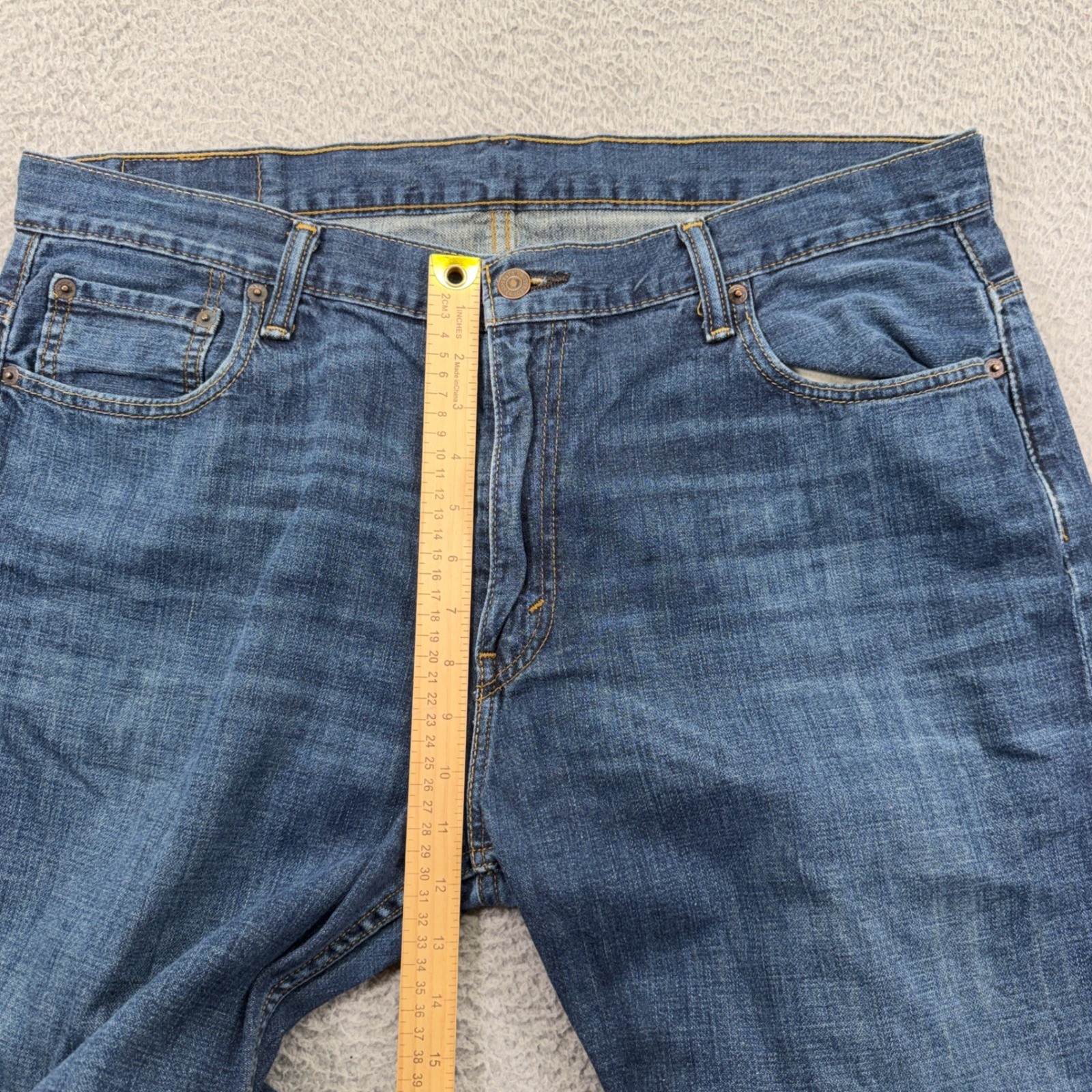 Levis 569 Jeans Mens 36×34 Blue Loose Straight Mid Rise Dark Wash Denim