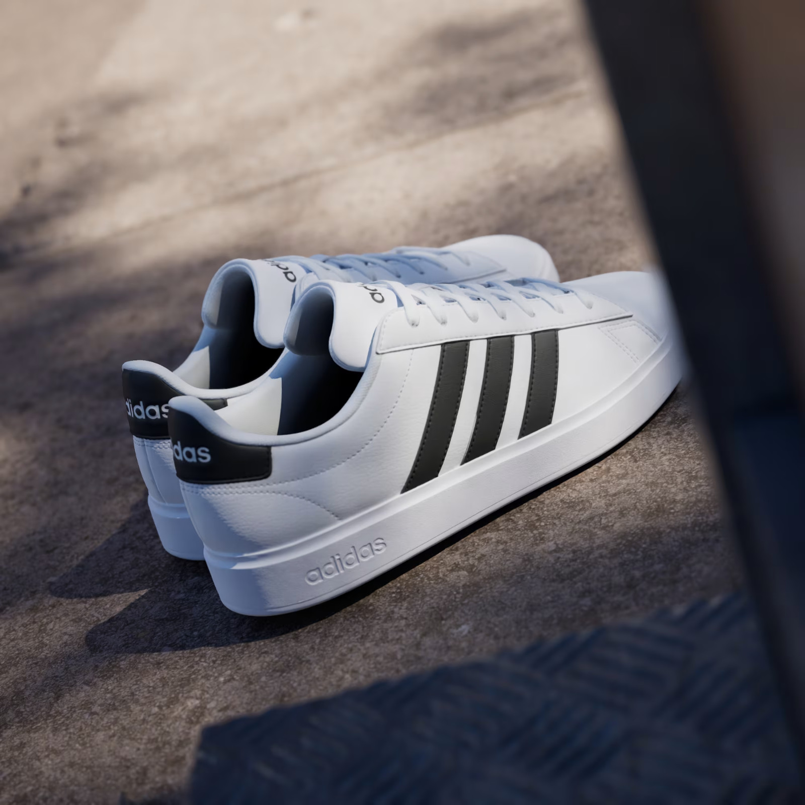 Adidas Men’s Grand Court 2.0 ‘White Black’ Shoes GW9195