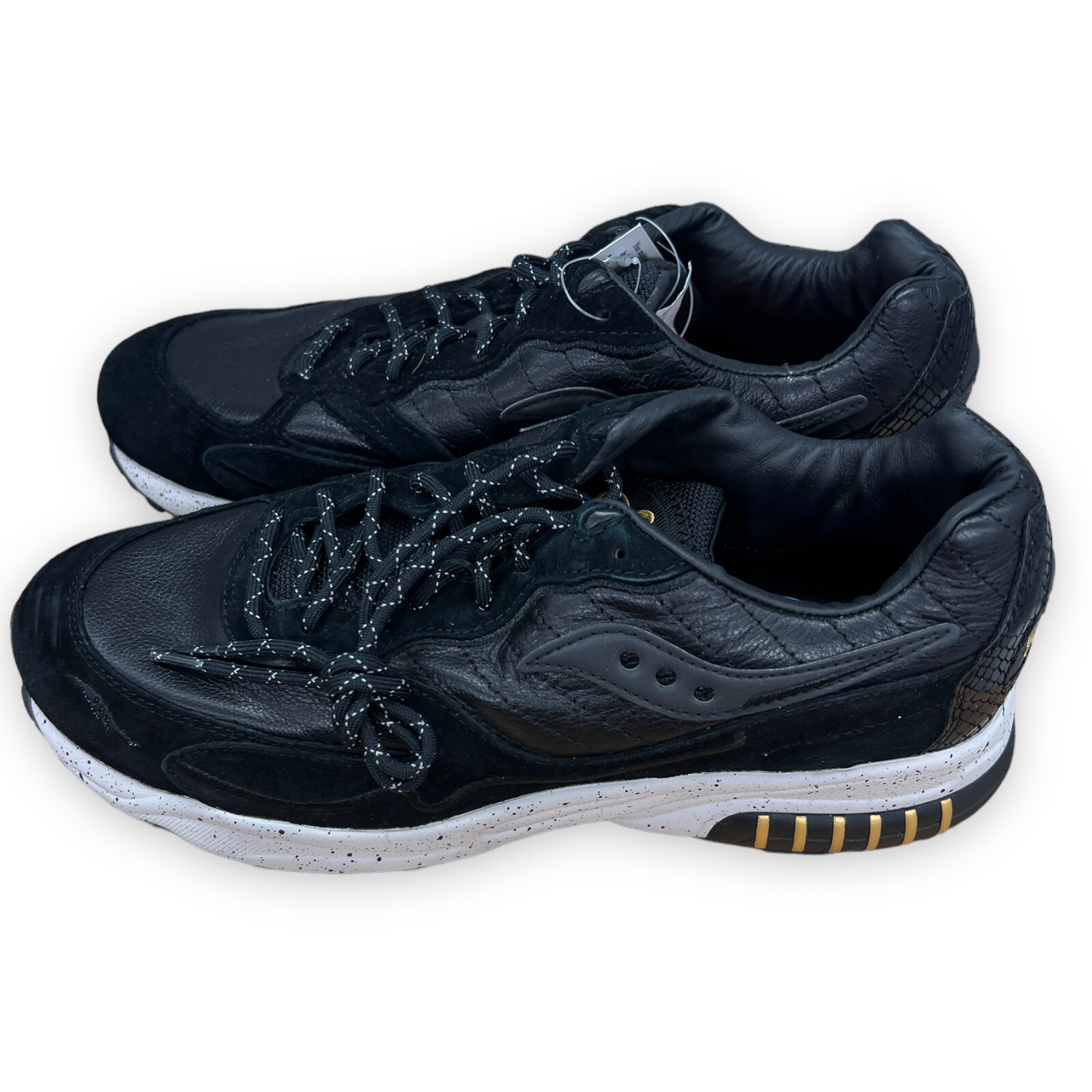 Saucony Shoes Mens 10.5 Black 3D Grid Las Vegas Hurricane Leather