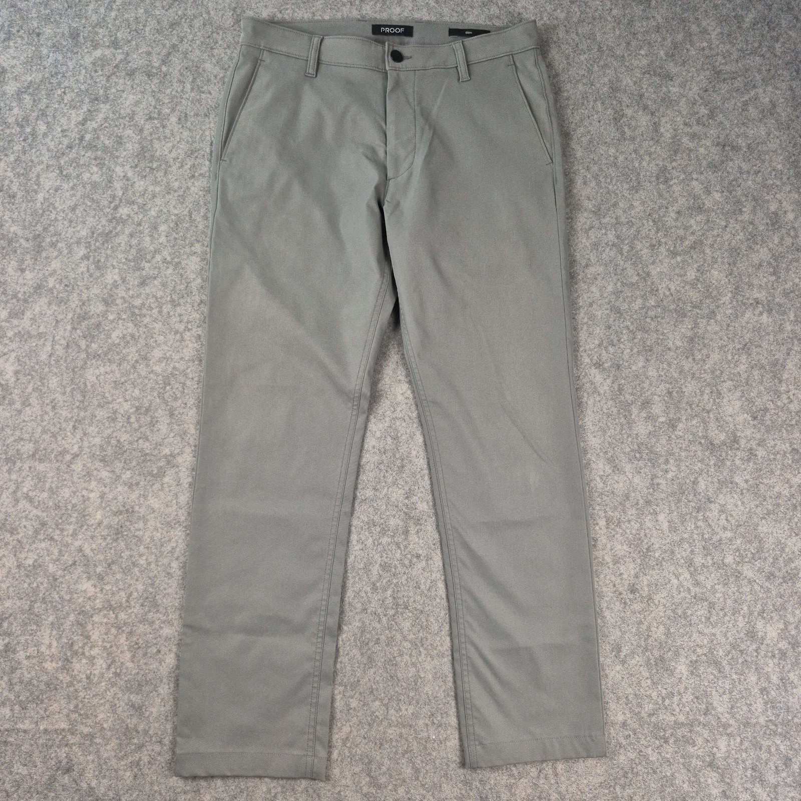 Proof Rover Slim Pants Mens 31×29 Gray Stretch Straight Performance Chino