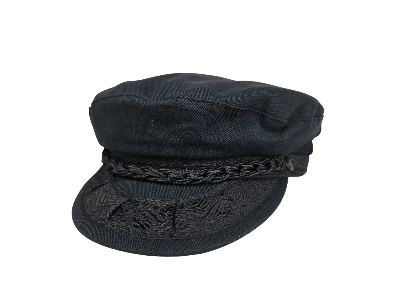 Authentic Aegean Greek Fisherman’s Cap ~BLACK~ Select your size ~ NOS