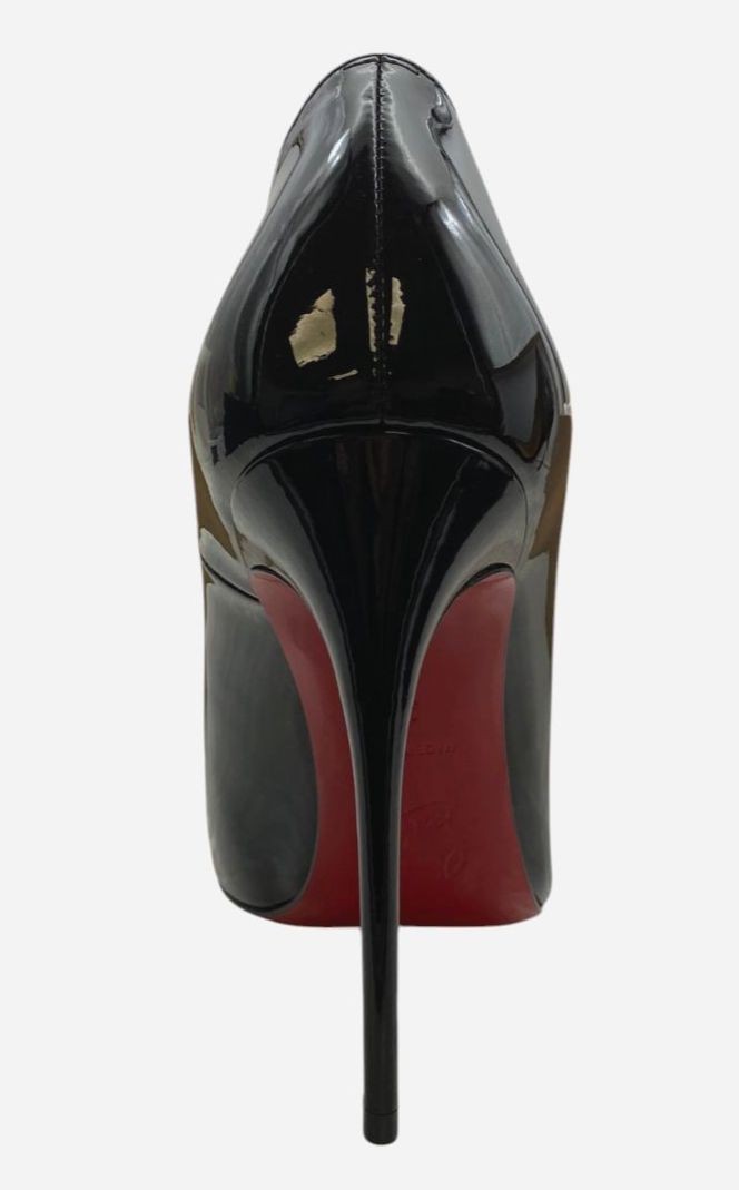Christian Louboutin Women’s Black 120MM Kate Patent Pumps Heels Shoes Size 35