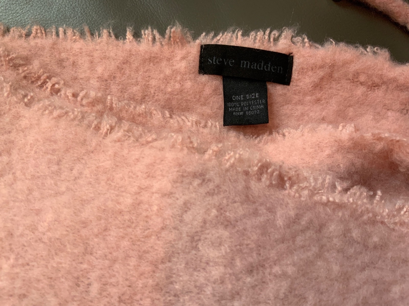 Steve Madden Chunky Soft Pearl Scarf, Dusty Pink, New