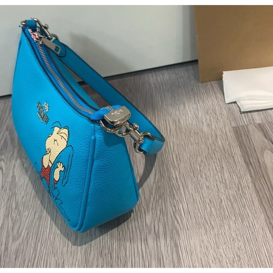 COACH CBM31 Teri Shoulder Bag Leather PEANUTS Limited Collaboration Ship from US