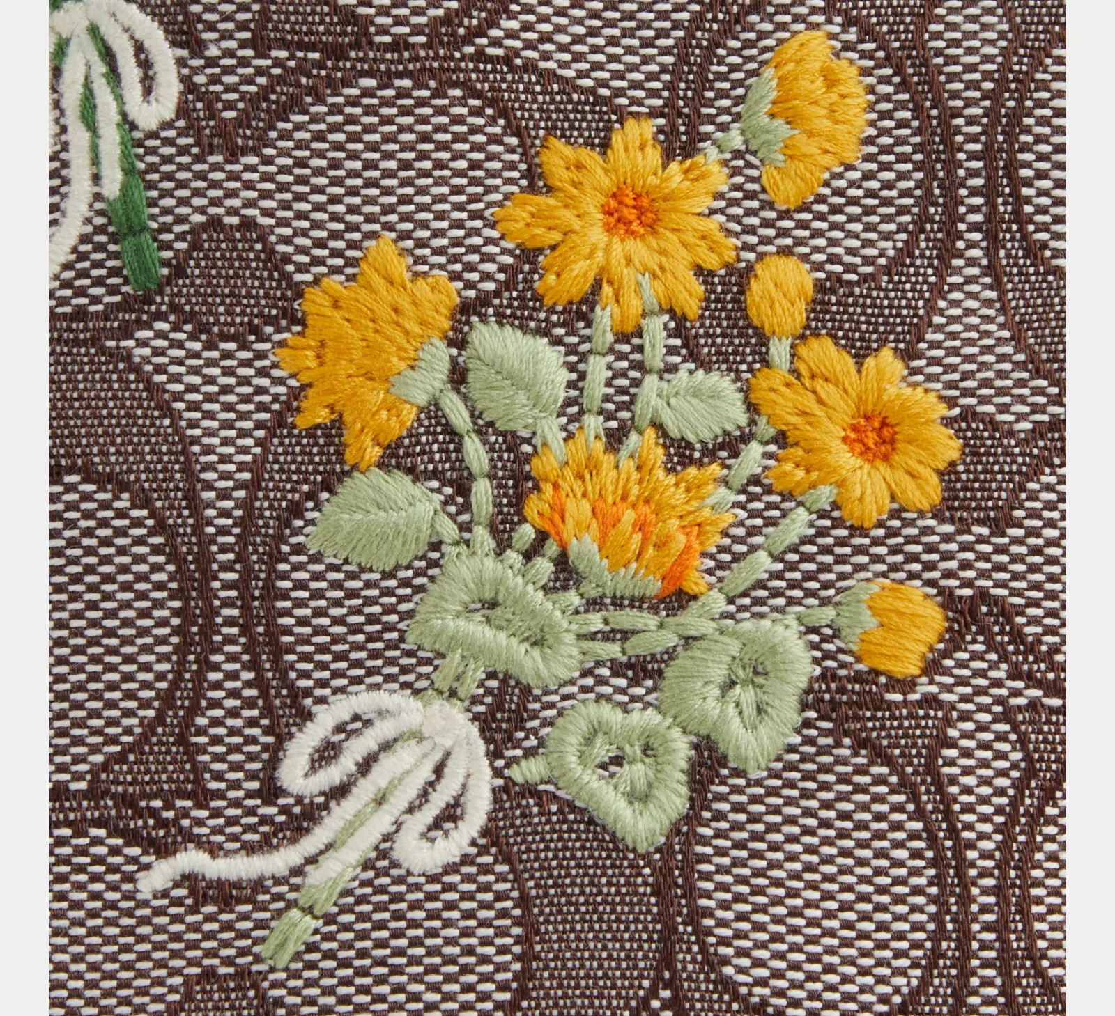 NWT Coach Faye Mini Drawstring Bag In Signature Jacquard With Floral Embroidery