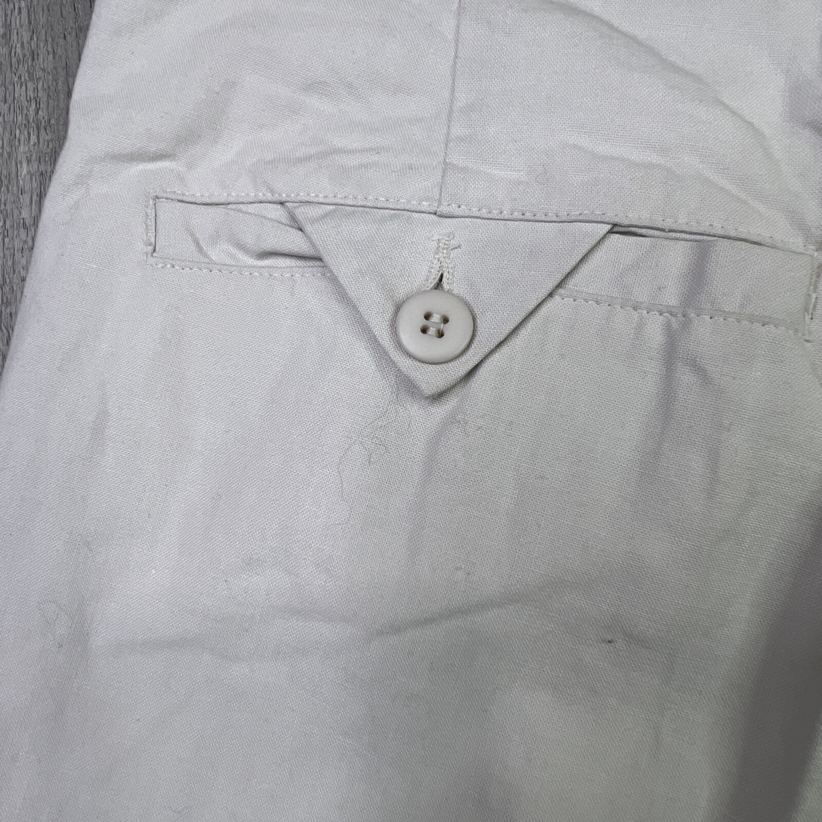 Vintage Nikoata Tokyo New York Mens Pleated Pants 100% Cotton Cuffed White Sz 34