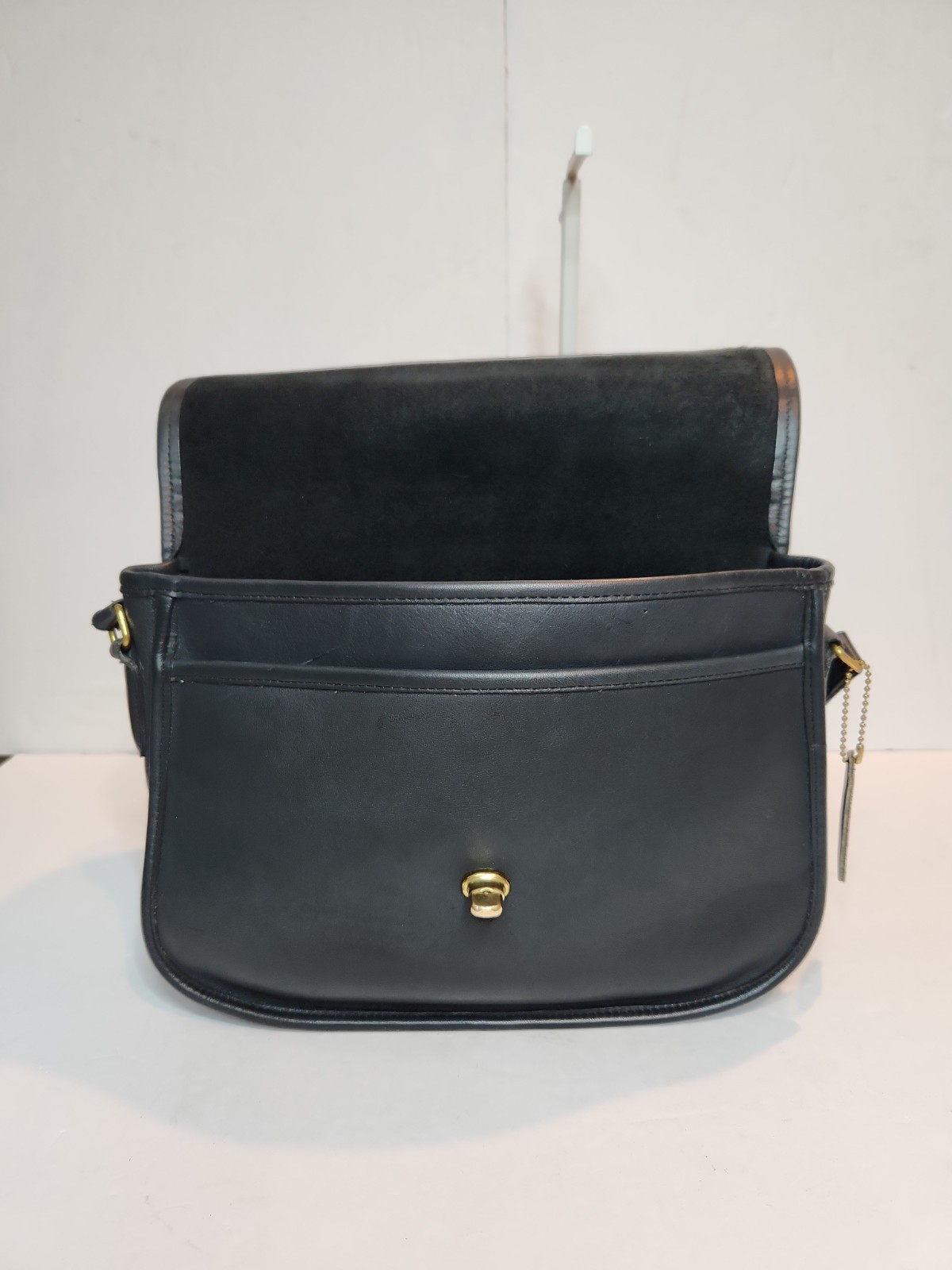 Authentic VTG COACH City Bag & Wallet Blk Lthr Crossbody Shoulder Turn Lock 90’s