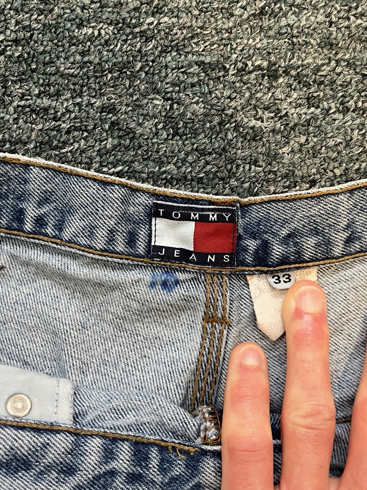 Vintage Baggy Tommy Carpenter Jeans Size 33 Blue
