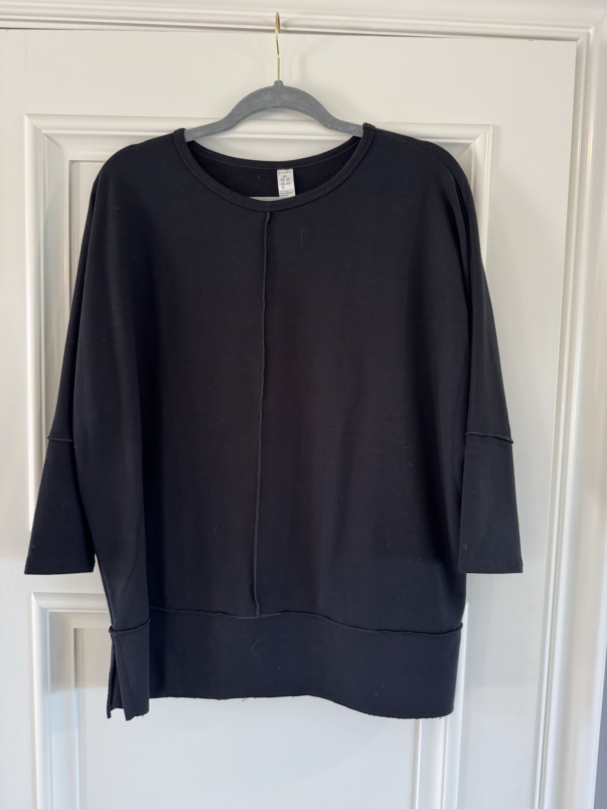 (1) NWT Heather Grey and (1) NWOT Black SPANX Oversized Small Dolman Sweatshirts
