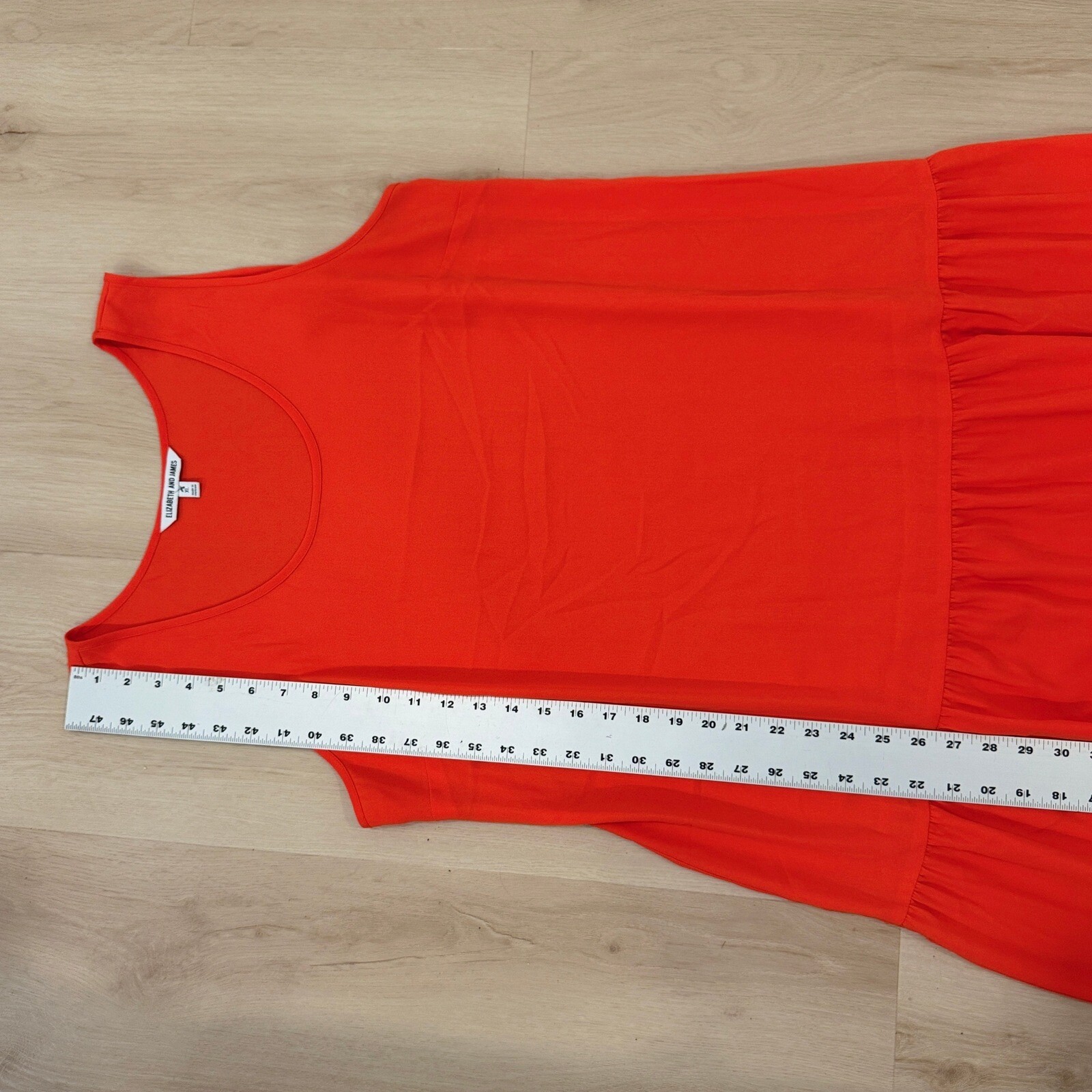 Elizabeth and James Maxi Tank Dress Tiered Flame Orange XL Vibrant Bold Chic