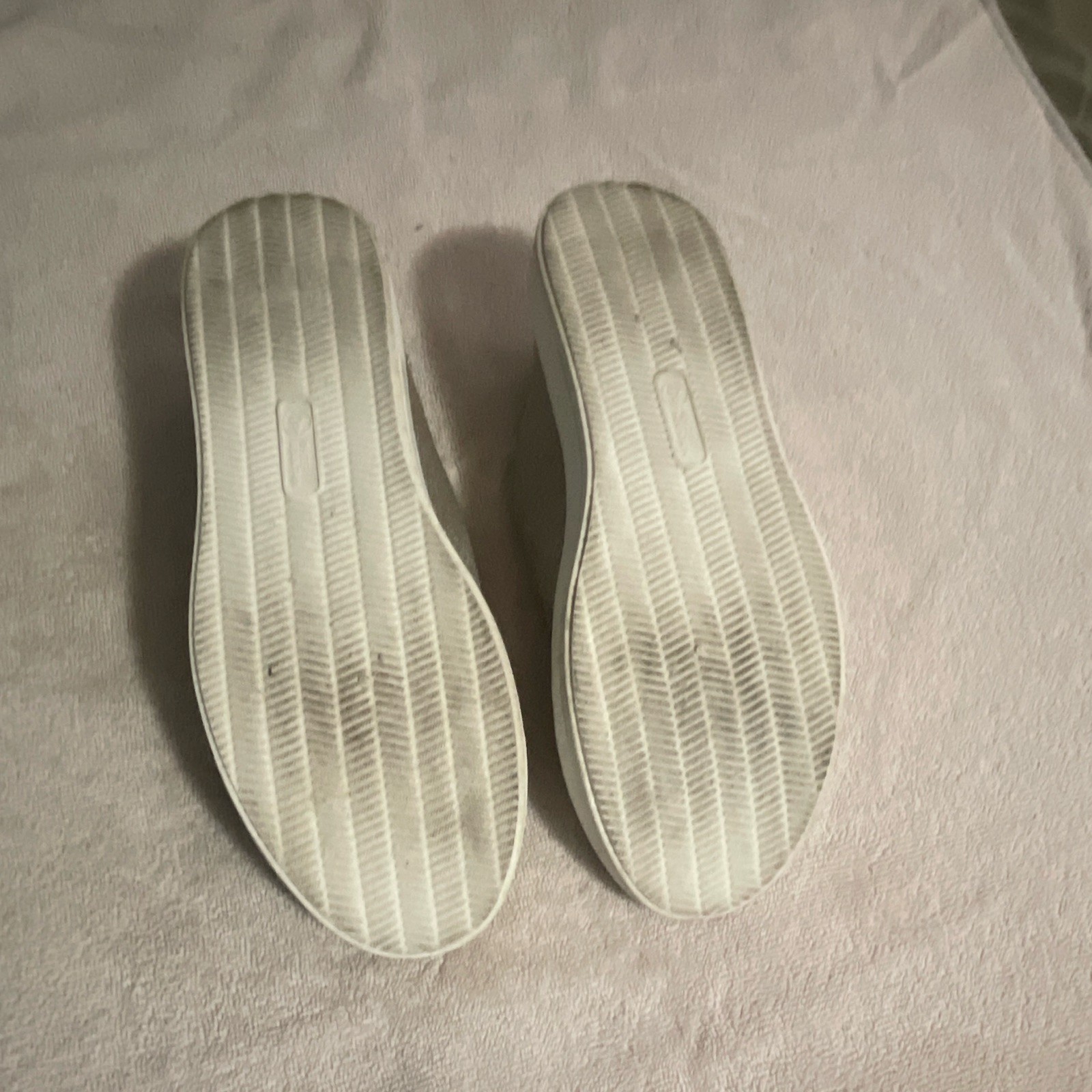 Women’s Silver Rhinestone Slip-On Flats Round Toe Synthetic US 10 M