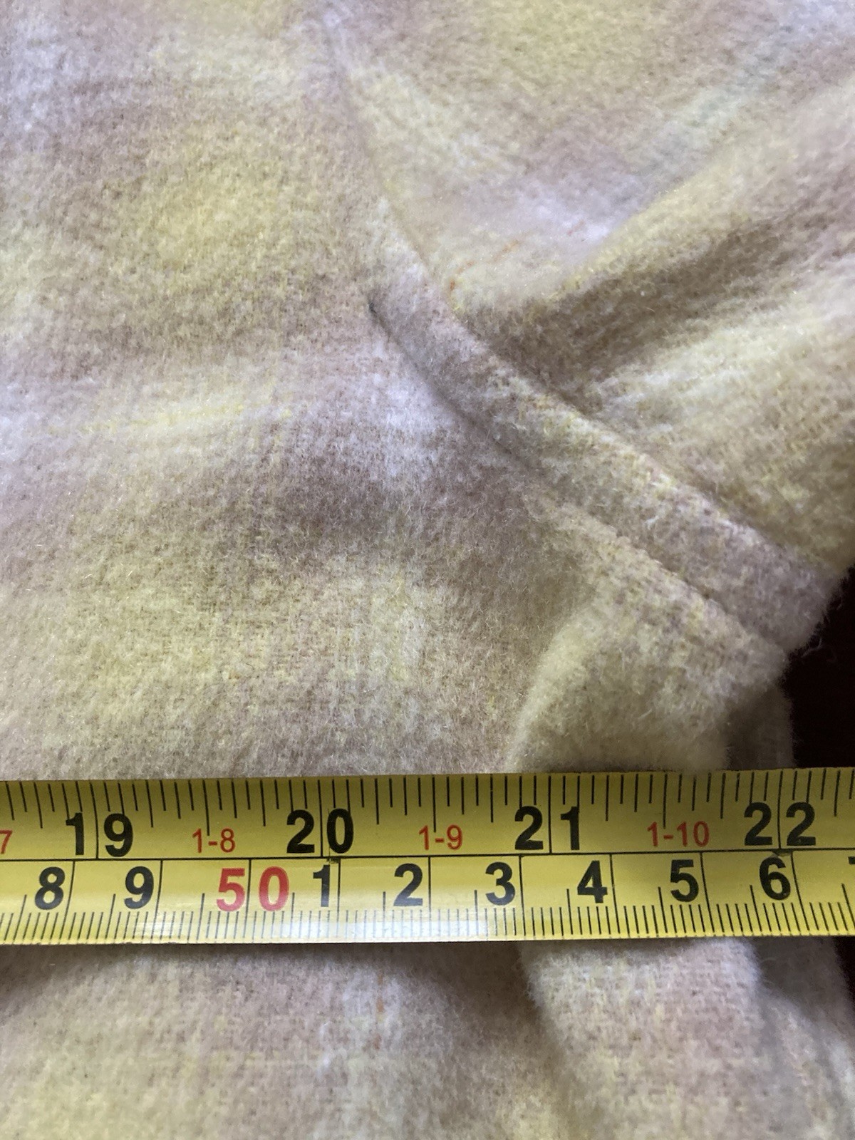 AllSaints Mens Flannel Shirt Shacket Plaid Winter Yellow Beige Pockets Size M