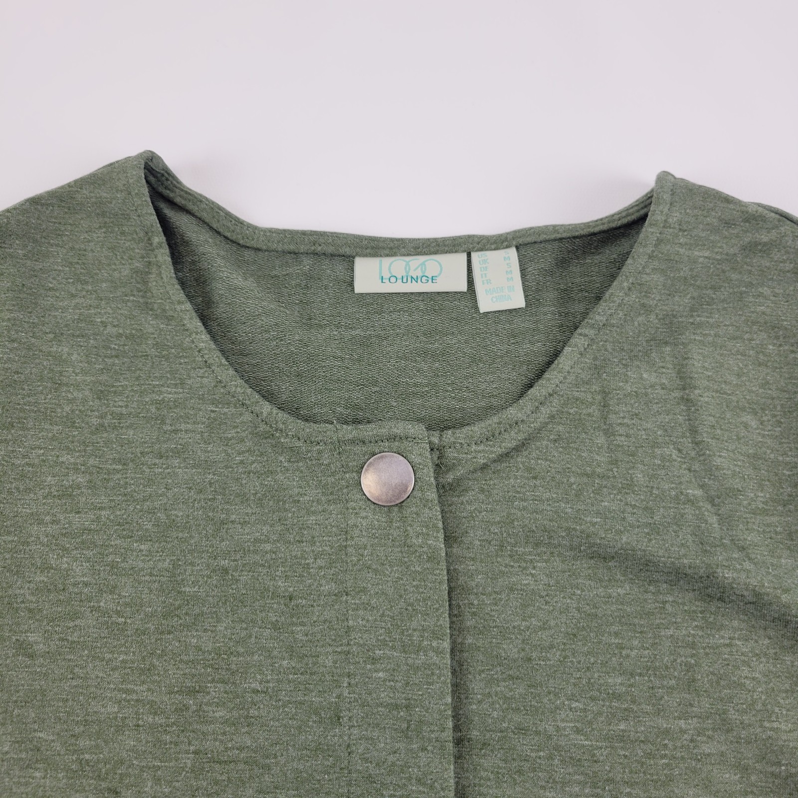 LOGO Lounge by Lori Goldstein Tunic Vest Green Artichoke Sz S A286984