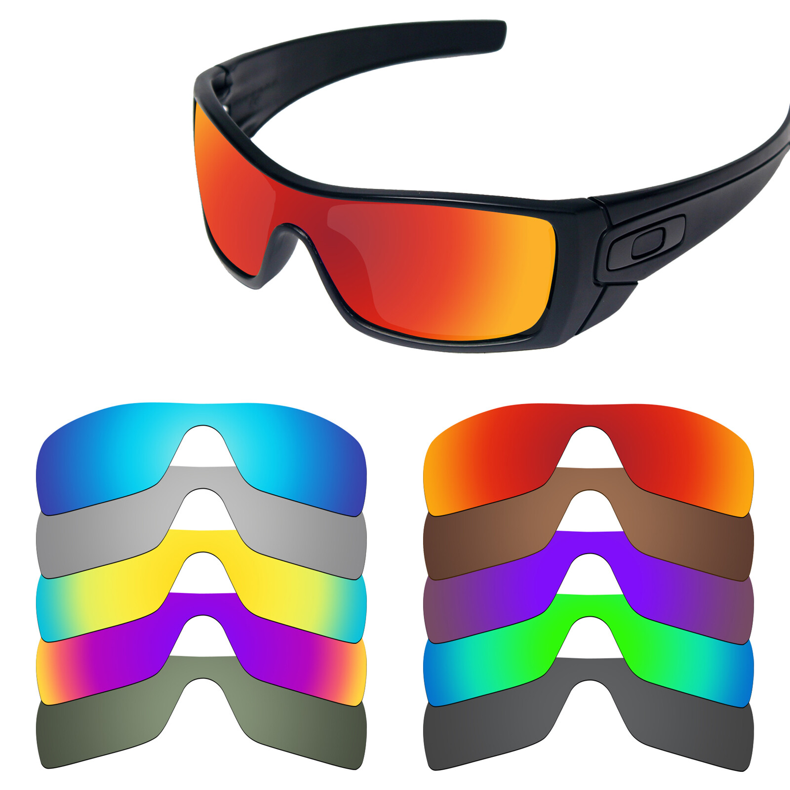 EYAR Replacement Lenses for-Oakley Batwolf OO9101 Sunglasses -Options