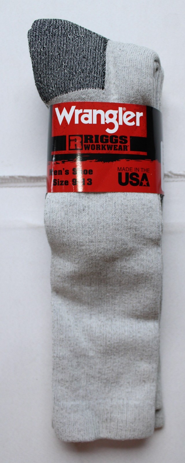Wrangler Men’s 2Pk Riggs Workwear Steel Toe Boot Sock NN7 Grey Large 9-13 NWT