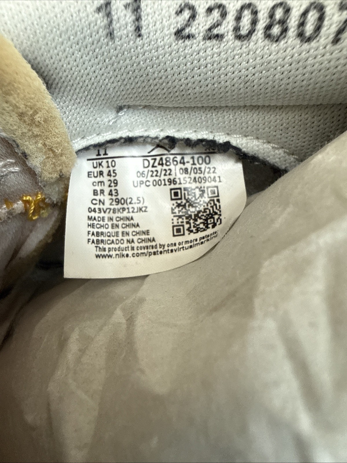 Size 11 – Jordan 1 Retro AJKO Low Union Sail Muslin