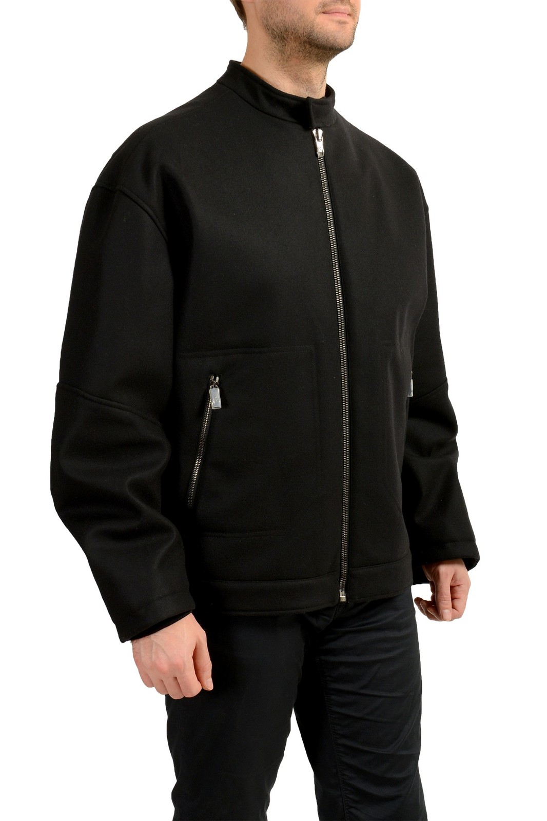 Scuderia Ferrari Men’s Black Wool Cashmere Blouson Jacket US S IT 48