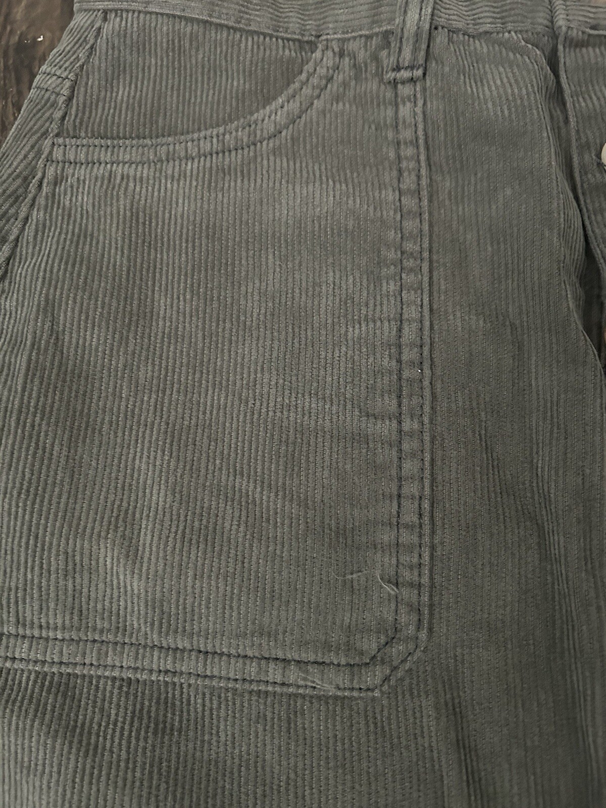 Kensie Womens Cotton Corduroy High-Waist Mini A-Line Skirts Green Size 8/29