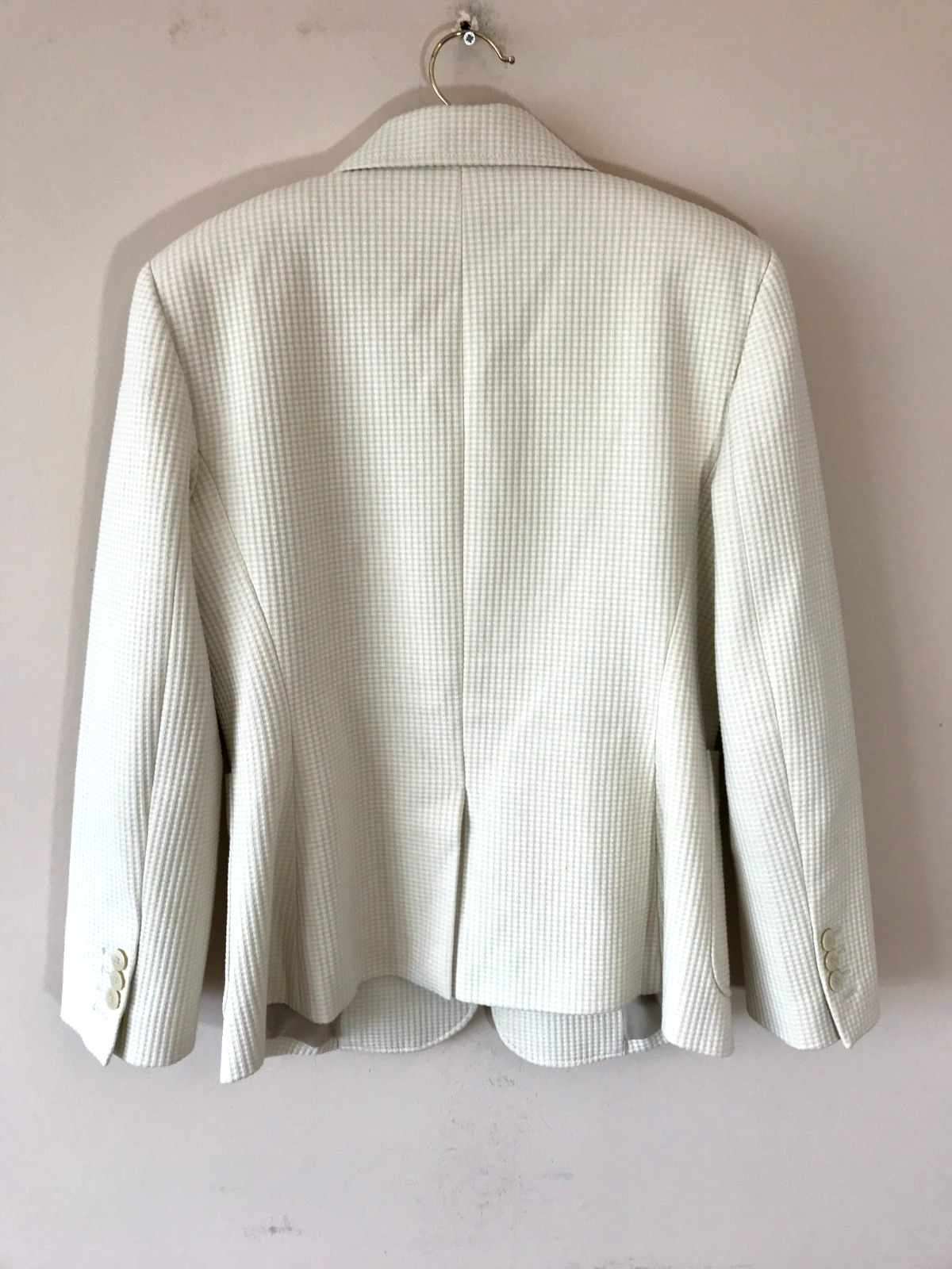 £440 THEORY Cream Textured Tailored Blazer Jacket UK 10 Business Office