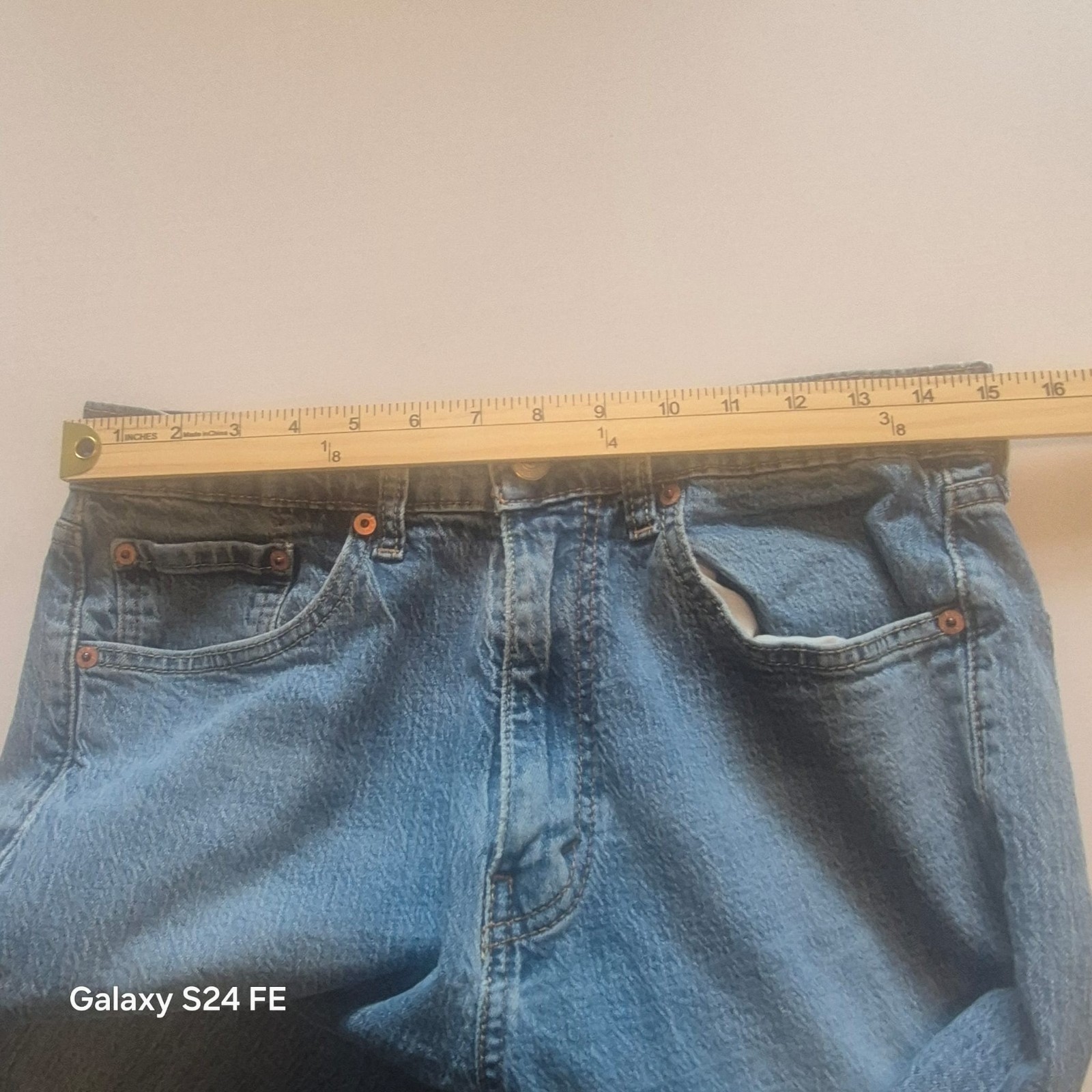 Levis 505 Regular Fit Straight Leg Blue Denim W32 L32 Wash Strech Classic