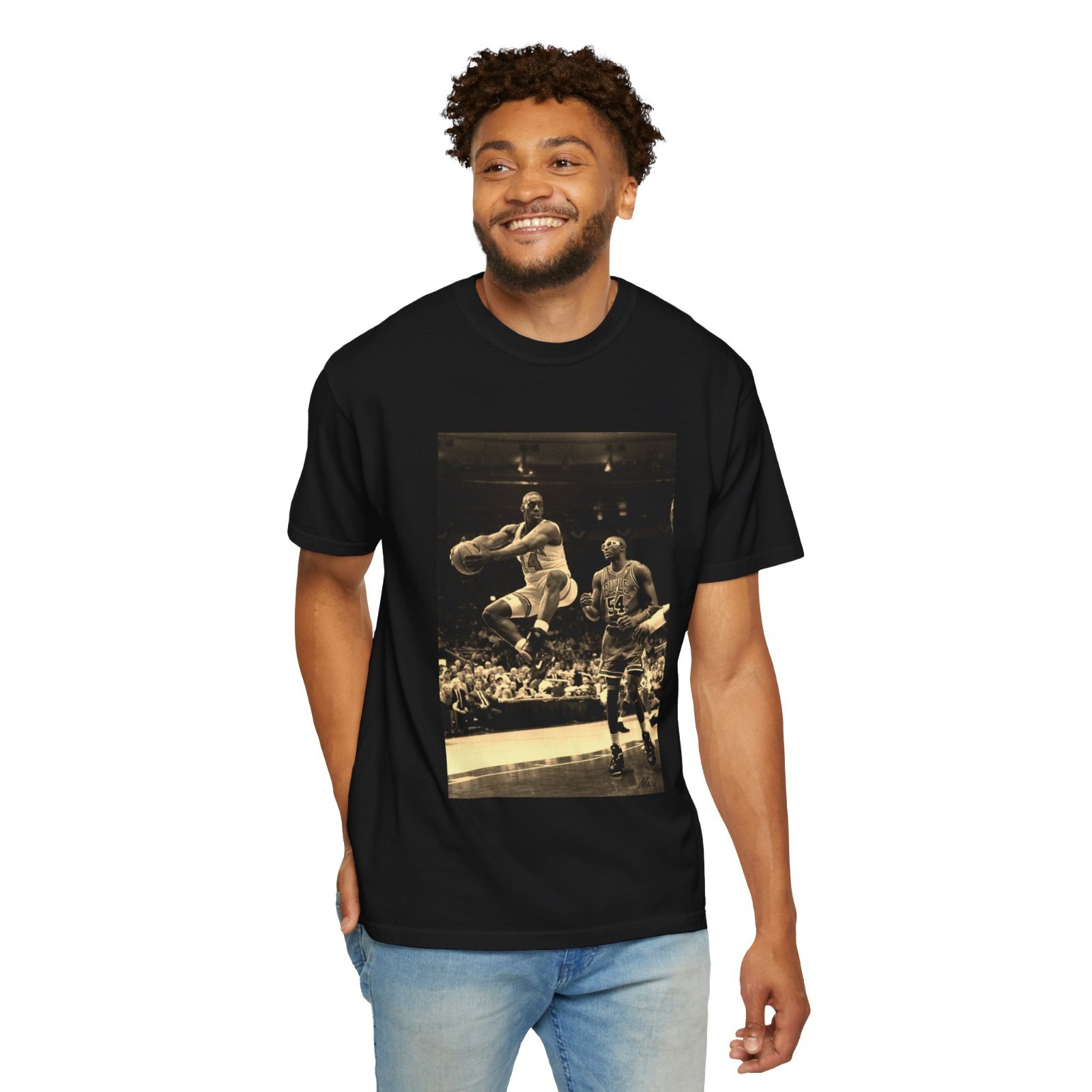 New York Knicks 90s Anthony Mason Graphic NBA T shirt