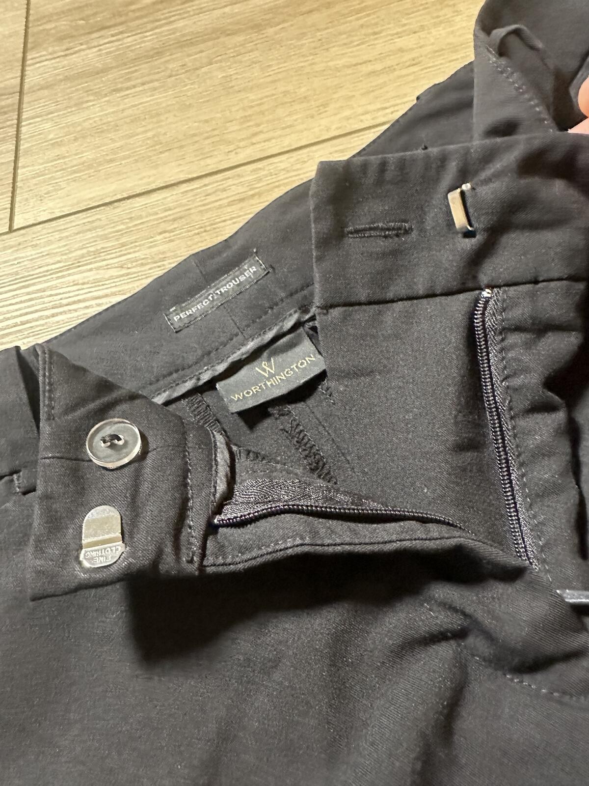 Worthington Perfect Trouser Black Dress Pants Size 8