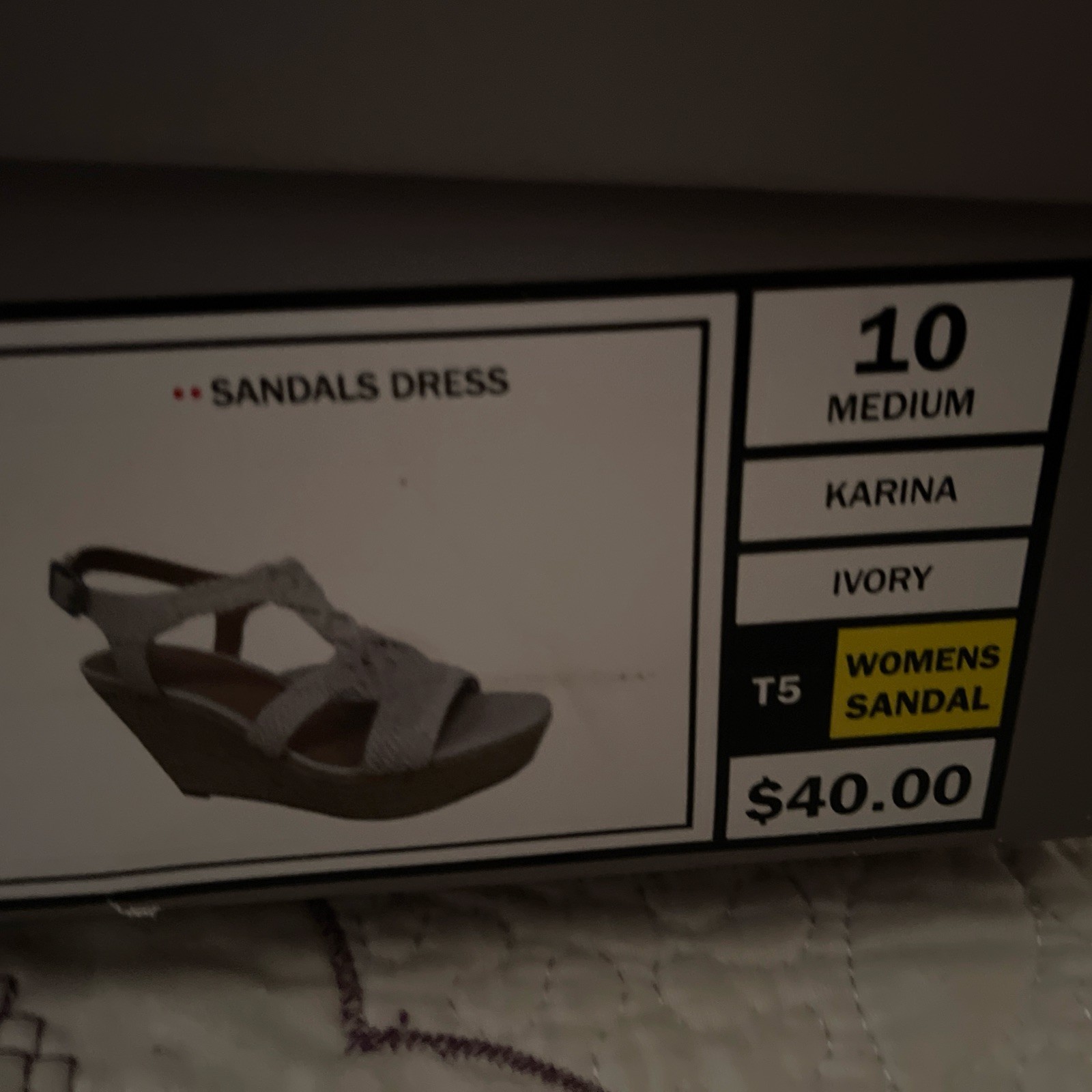 New Falls Creek 10 M Ivory Sandles