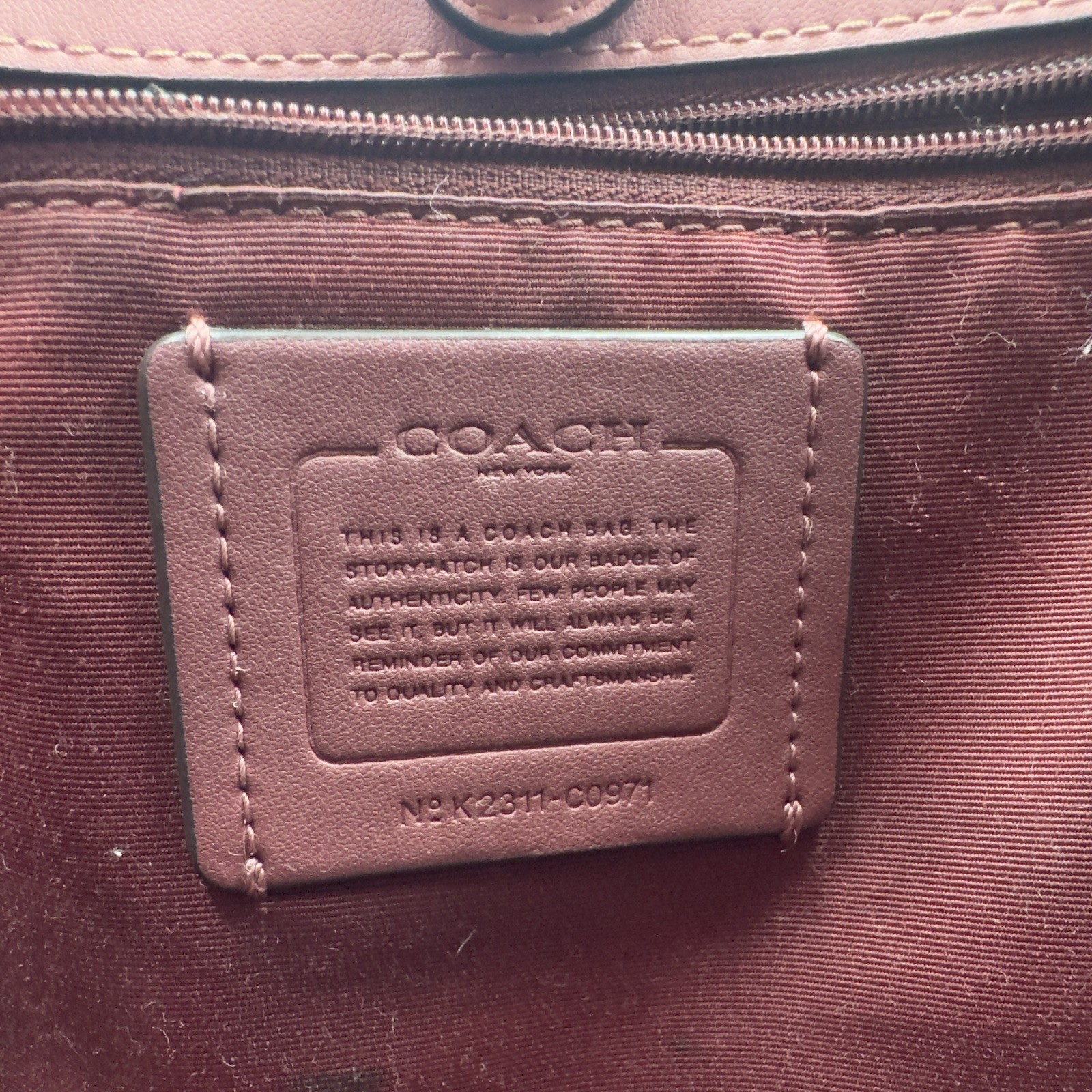 Coach Dempsey Tote 22 In True Pink Style C0971 Small Pebbled Leather bag