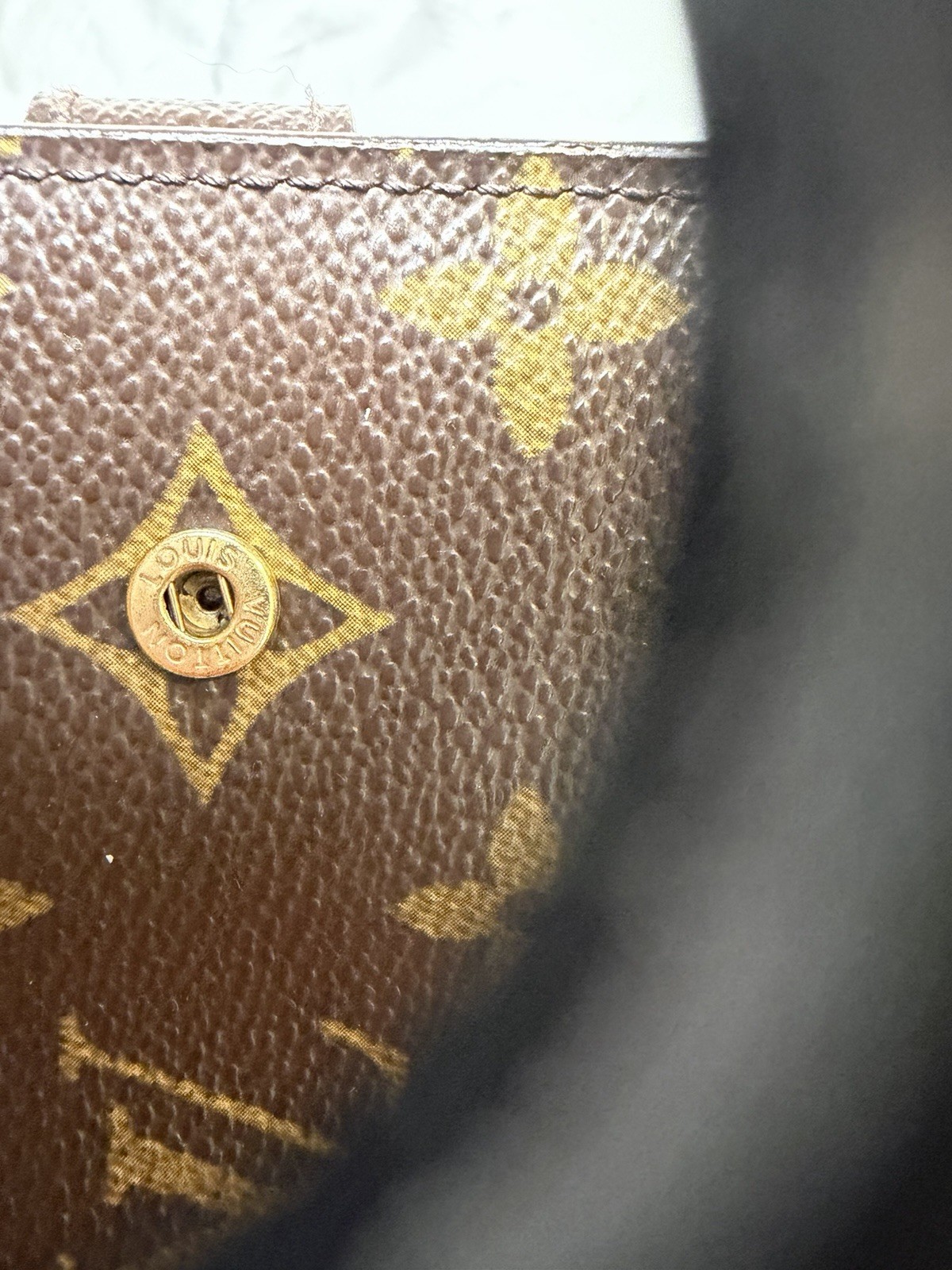 Louis Vuitton Monogram Brown Women’s Wallet Snap Flap Zip Coin Pocket