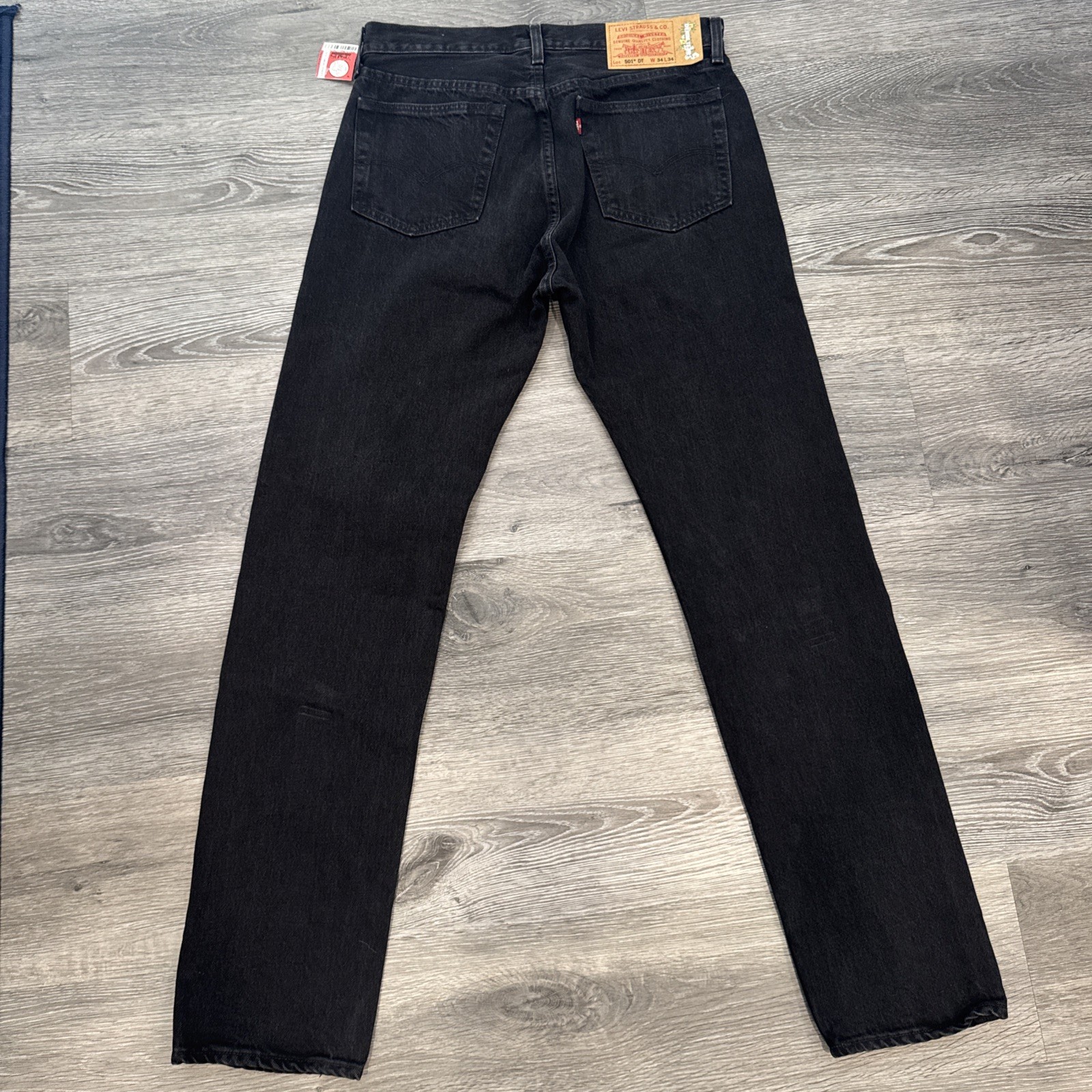 Levi’s 501 DT Denim Tears Mens Black Straight Leg Jeans 34×34 Button Fly Nice!!!