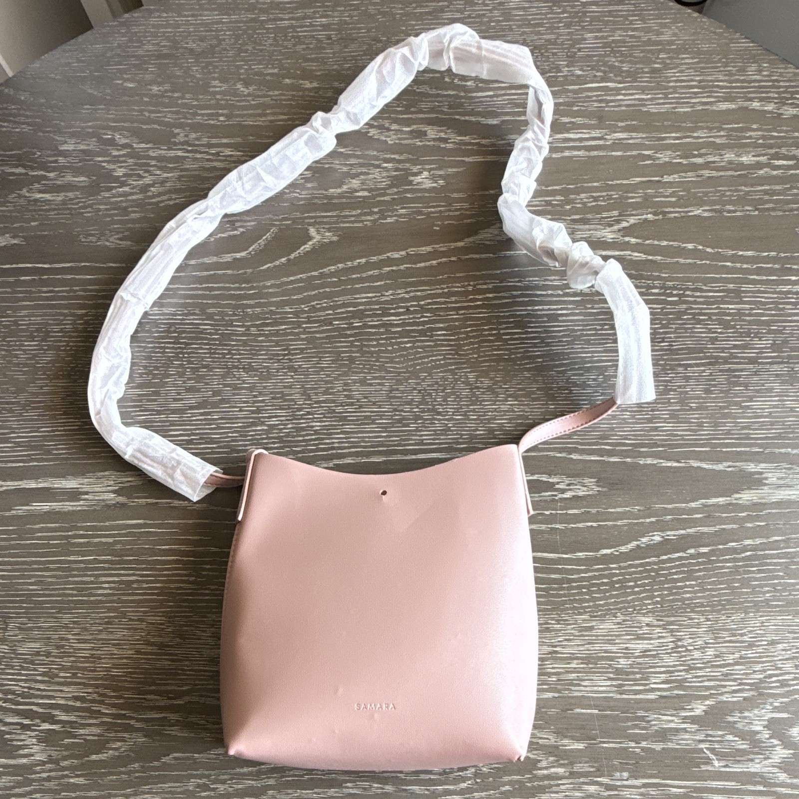 Anthropologie SAMARA Medium Shoulder Bag Crossbody Peony Pink Vegan Leather