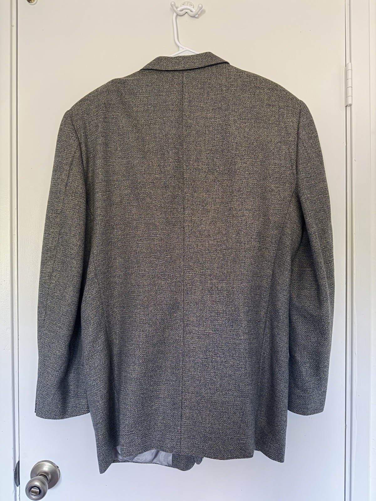 Givenchy Monsieur Blazer 46L Gray Wool Silk Sport Coat 3 Button Made in Italy