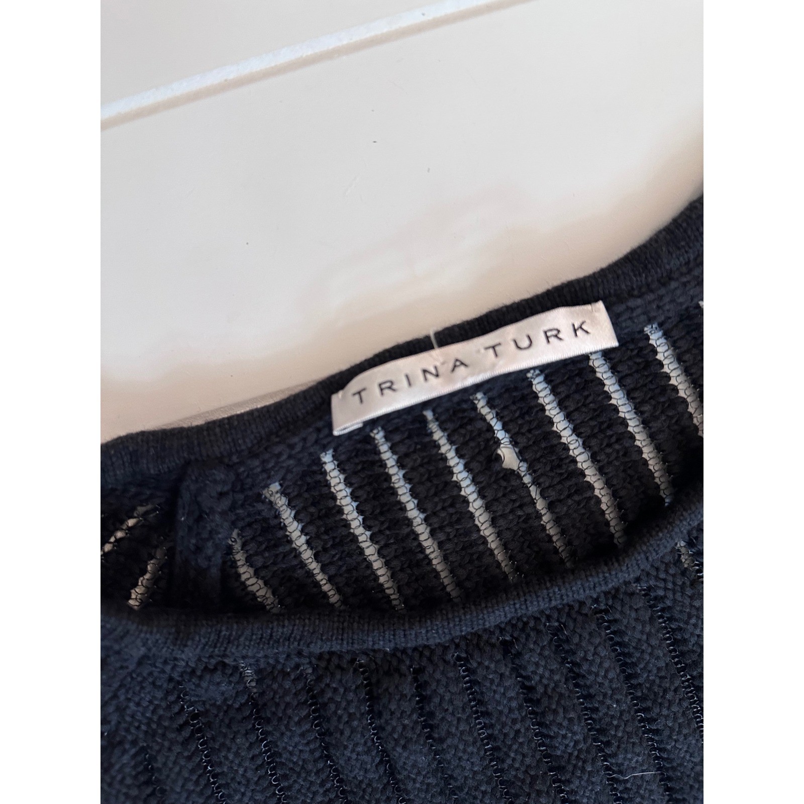 Trina Turk Open Knit Palm Beach Chic minimalist capsule wardrobe top