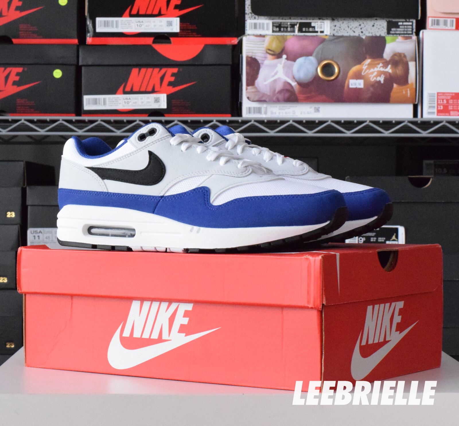 Nike Air Max 1 White Royal Blue Black FD9082-100