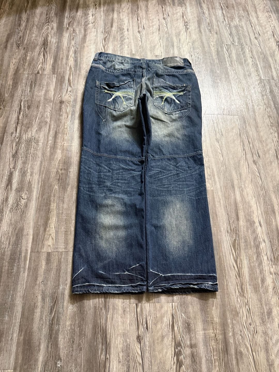 Vintage 2000s Rocawear Original Fit Dark Wash Embroidered Denim Jeans