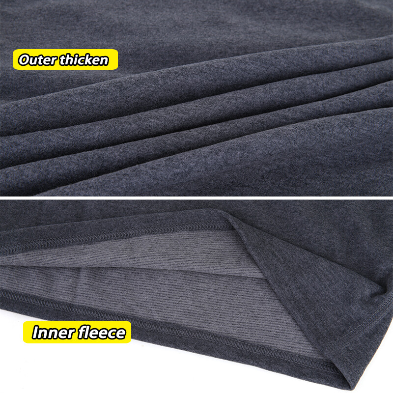 Men’s Long Johns Set Fleece Lined Thermal Underwear Top Bottom Set Winter Warm