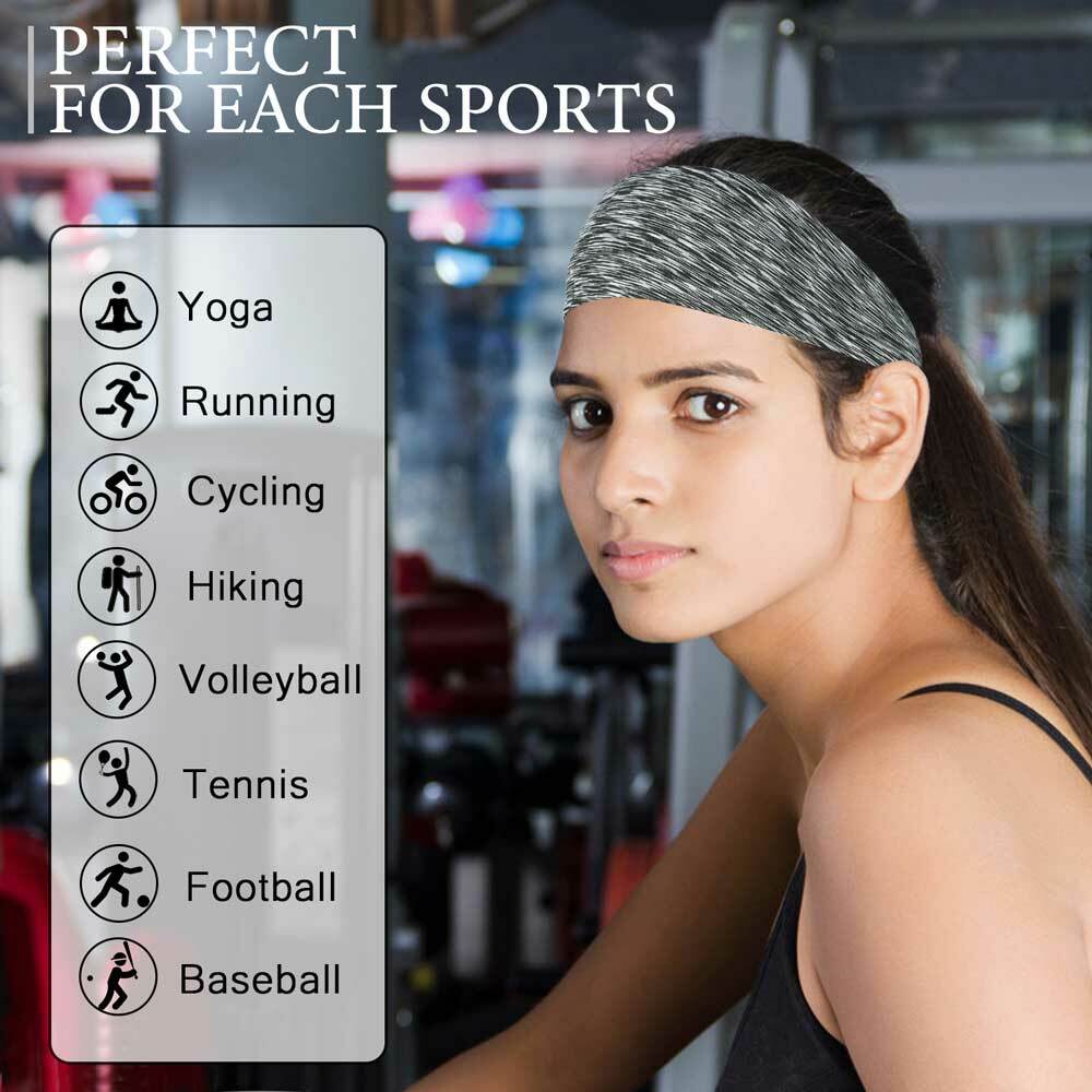 1/3/5pcs Men Women Sweat Band Elastic Running Sport Non Slip Athletic Headband