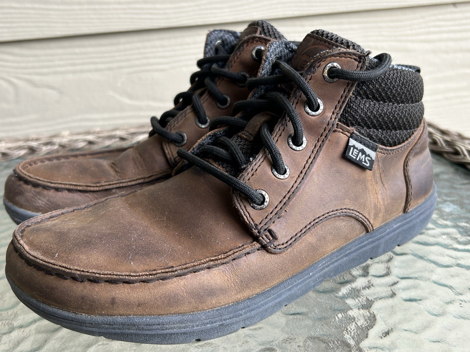 Women’s LEMS “Boulder” Leather MID BOOTS sz 8.5